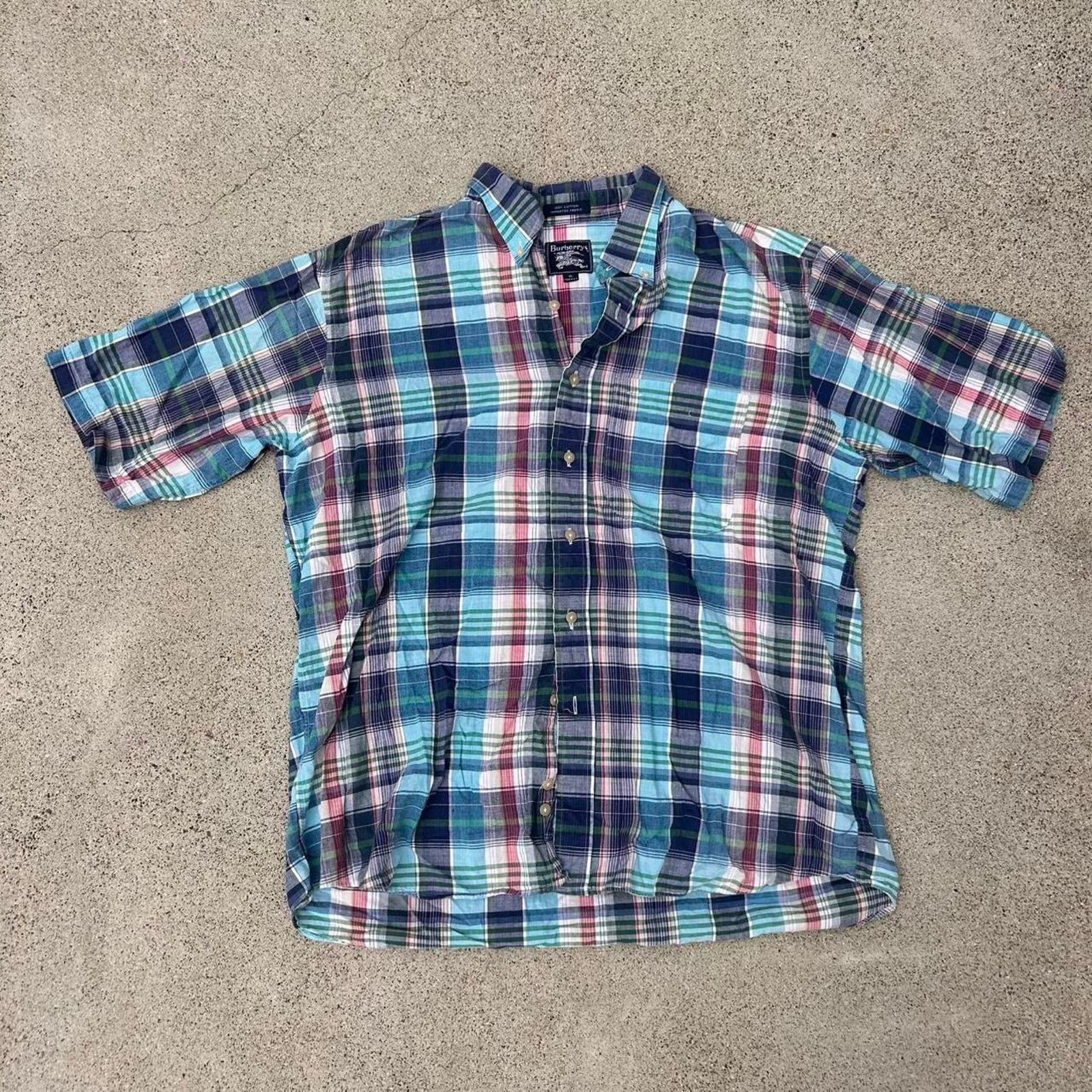 Burberry Vintage burberry plaid button up Size US XL / EU 56 / 4 - 4 Thumbnail