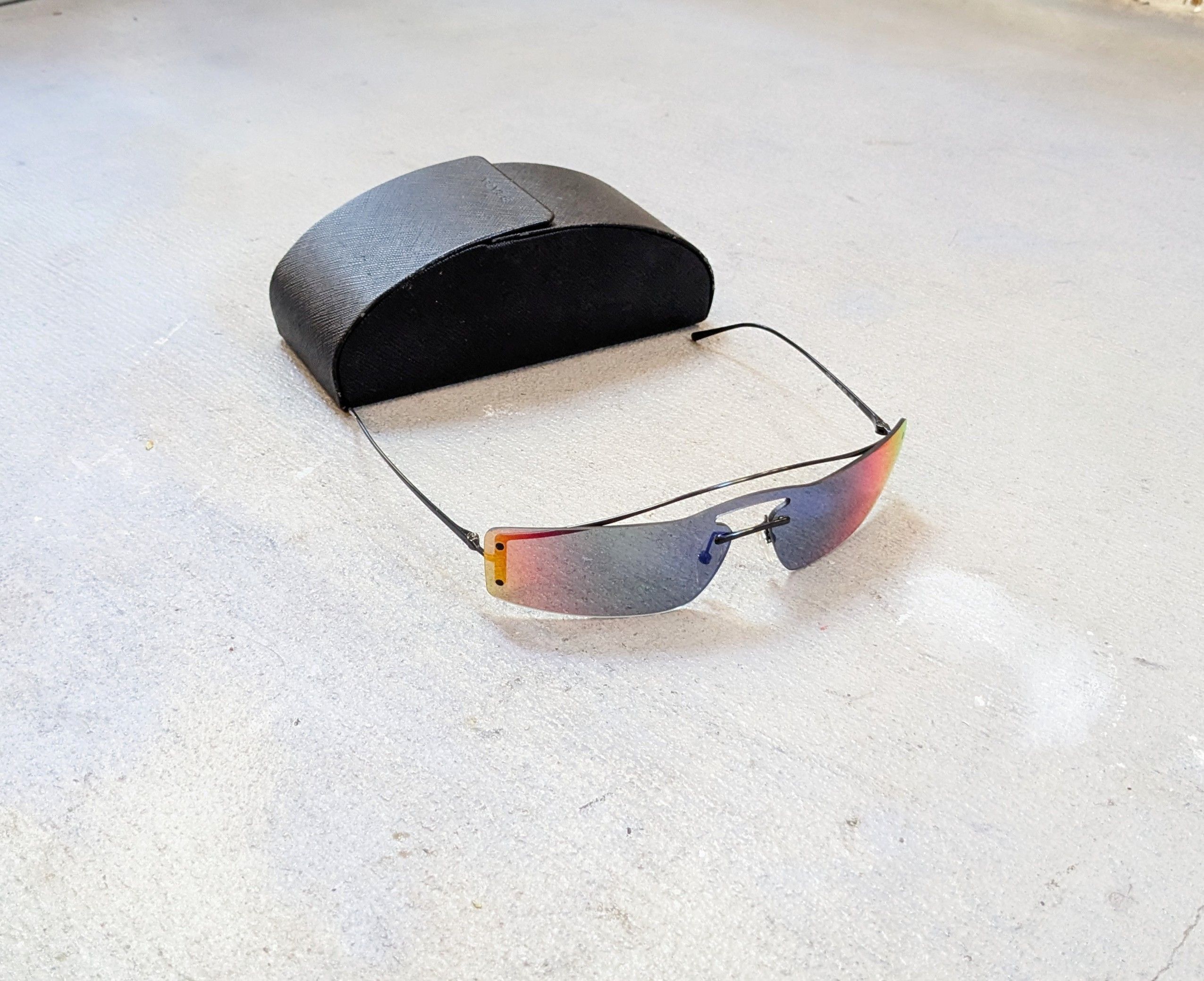 Prada Prada Sunglasses SPR61V Rainbow Mirrored Wire Rimless Size ONE SIZE - 1 Thumbnail
