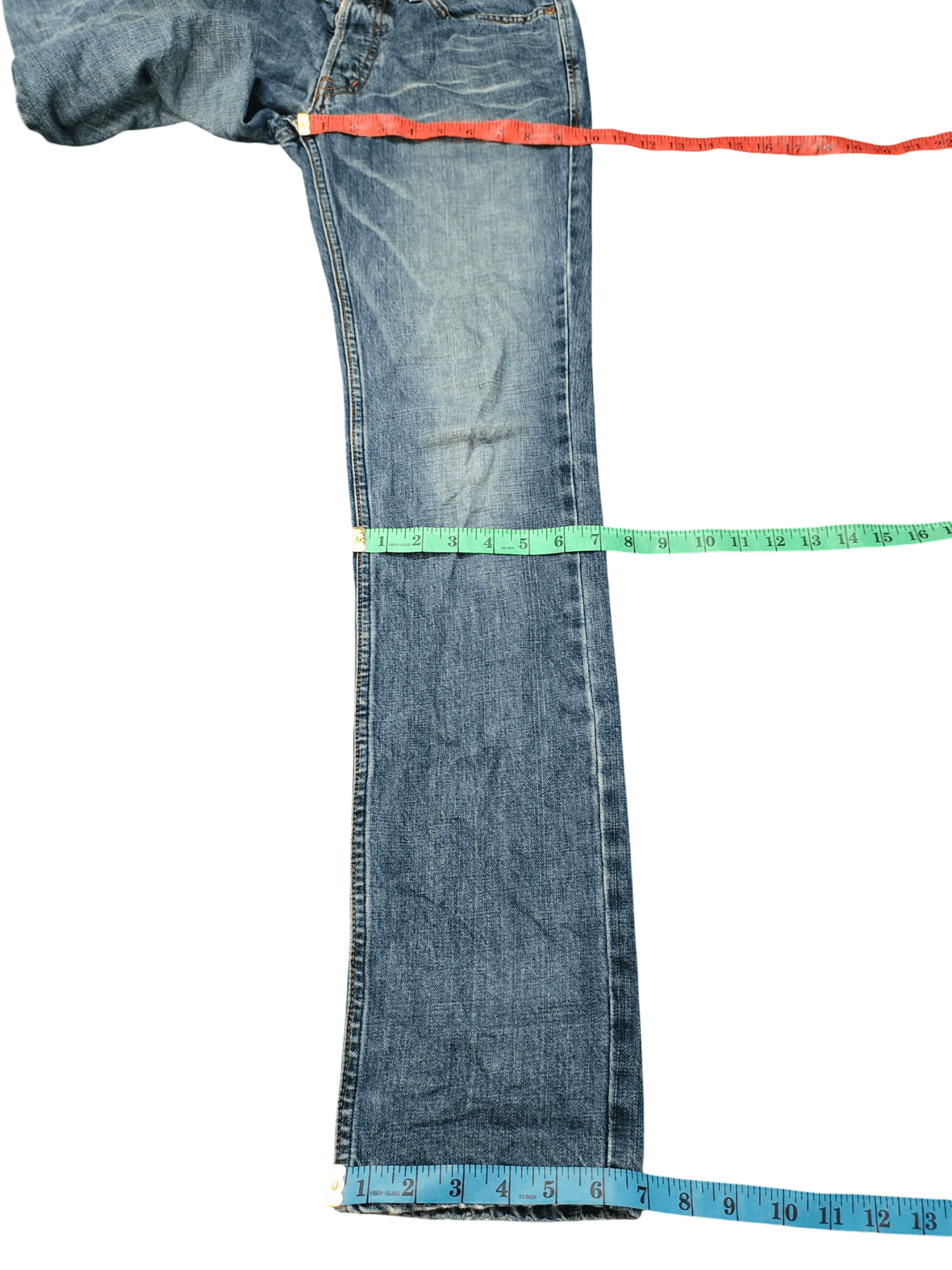 Lounge Lizard Japanese Brand Lounge Lizard Clawmark Distress Denim Jeans Size US 30 / EU 46 - 16 Thumbnail