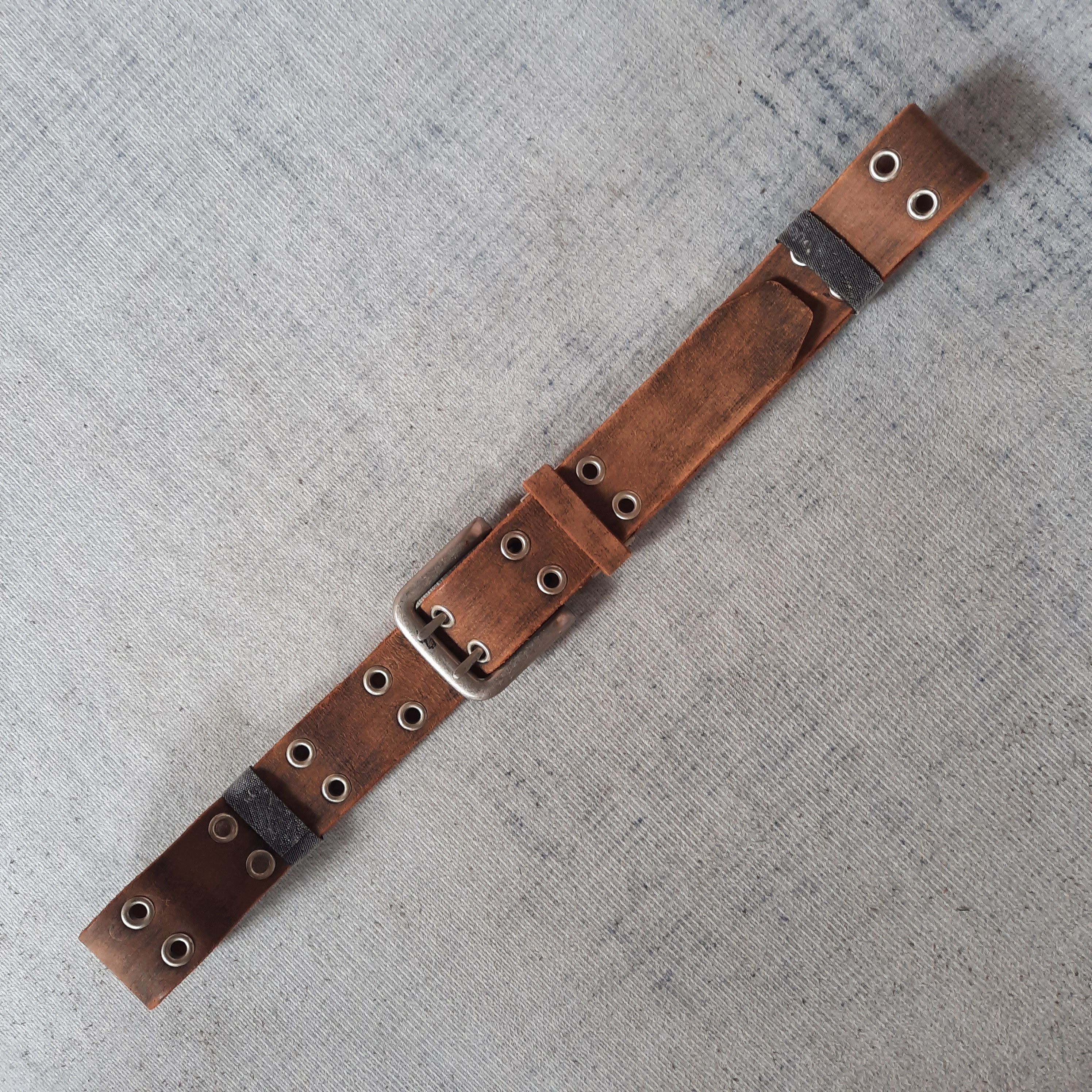 PPFM 🕸️ Edwin japan double hole punk rock leather belt Size ONE SIZE - 9 Thumbnail