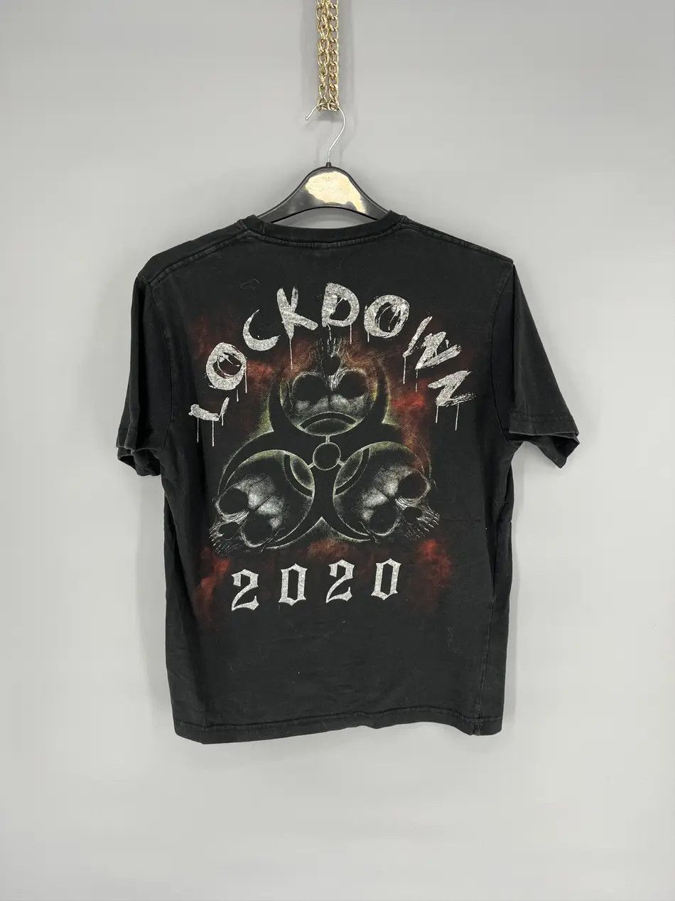 Band Tees × Vintage Vintage Y2K spiral skull like a boss lockdown 2020 Dead Face Size US M / EU 48-50 / 2 - 4 Thumbnail