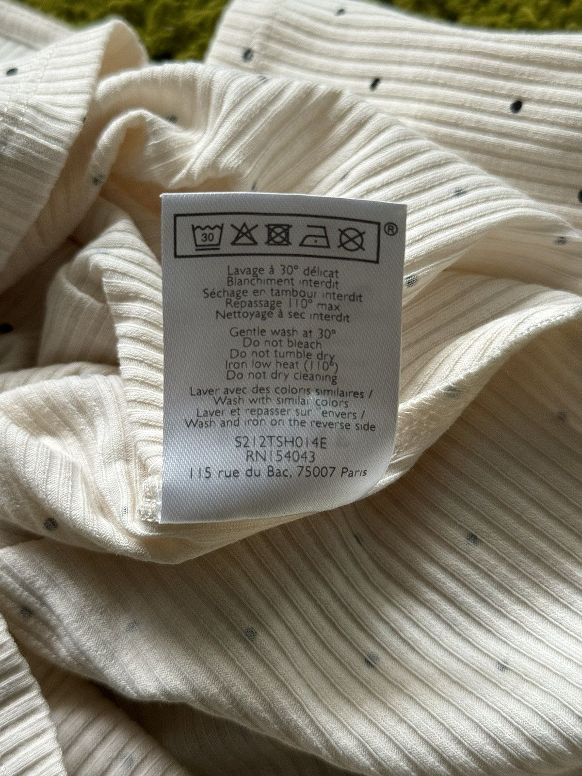 Designer × Sezane Sezane Paris oldmoney style ribbed longsleeve blouse Size M / US 6-8 / IT 42-44 - 7 Thumbnail