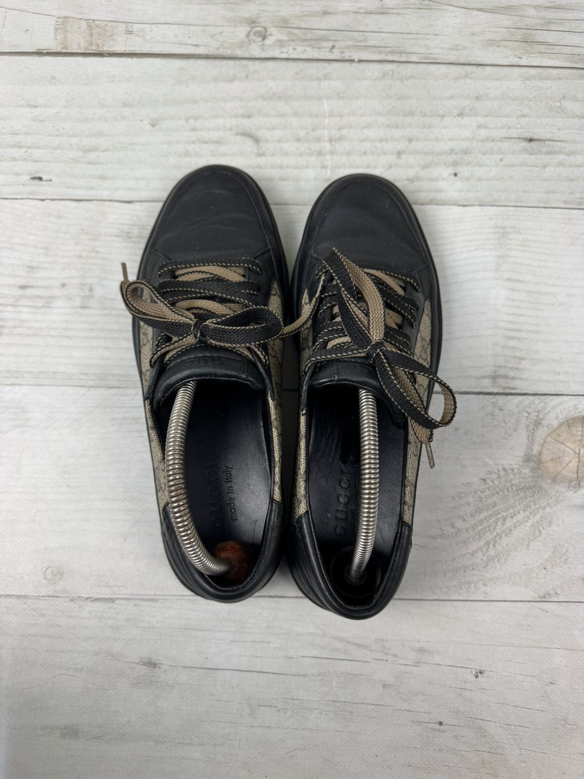 Gucci Gucci GG Supreme Leather Low Top Sneakers Monogram Size US 9.5 / EU 42-43 - 5 Thumbnail