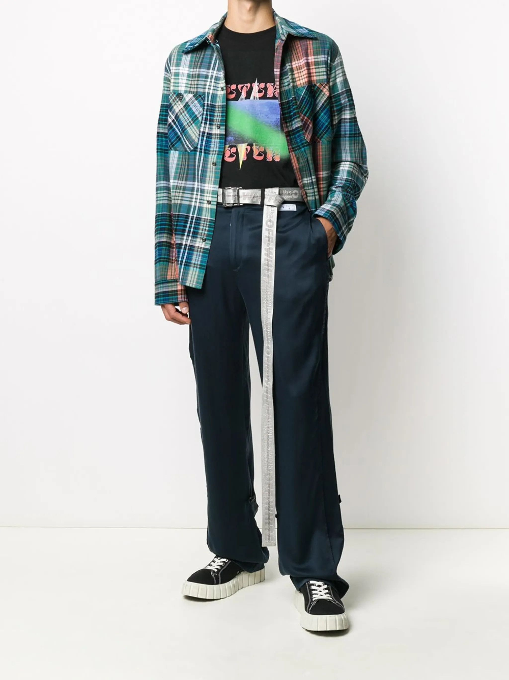 Off-White o1y0225 Casual Pant in Midnight Blue Size US 30 / EU 46 - 5 Thumbnail