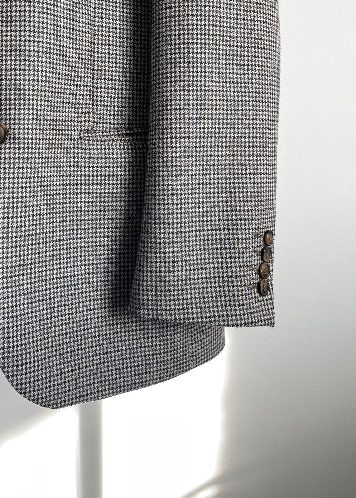 Marks & Spencer Marks & Spencer Wool Blazer Jacket Brown Mix Houndstooth 38R Size 38R - 3 Thumbnail