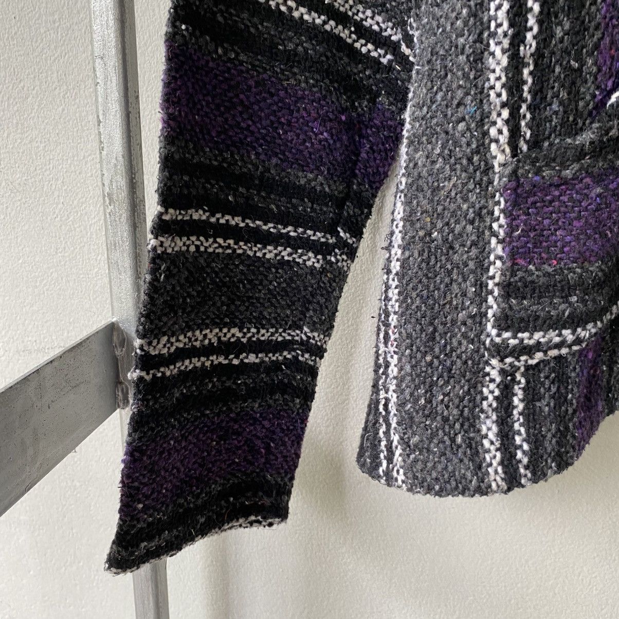 Vintage Black & Purple Striped Baja Hoodie Size US M / EU 48-50 / 2 - 8 Thumbnail