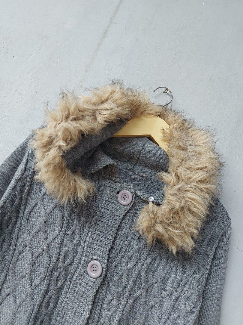 If Six Was Nine × Le Grande Bleu (L.G.B.) Knitted Cardigan Fur Hoodie Knit IfSixWasNine i6w9 LGB style Size US M / EU 48-50 / 2 - 3 Thumbnail