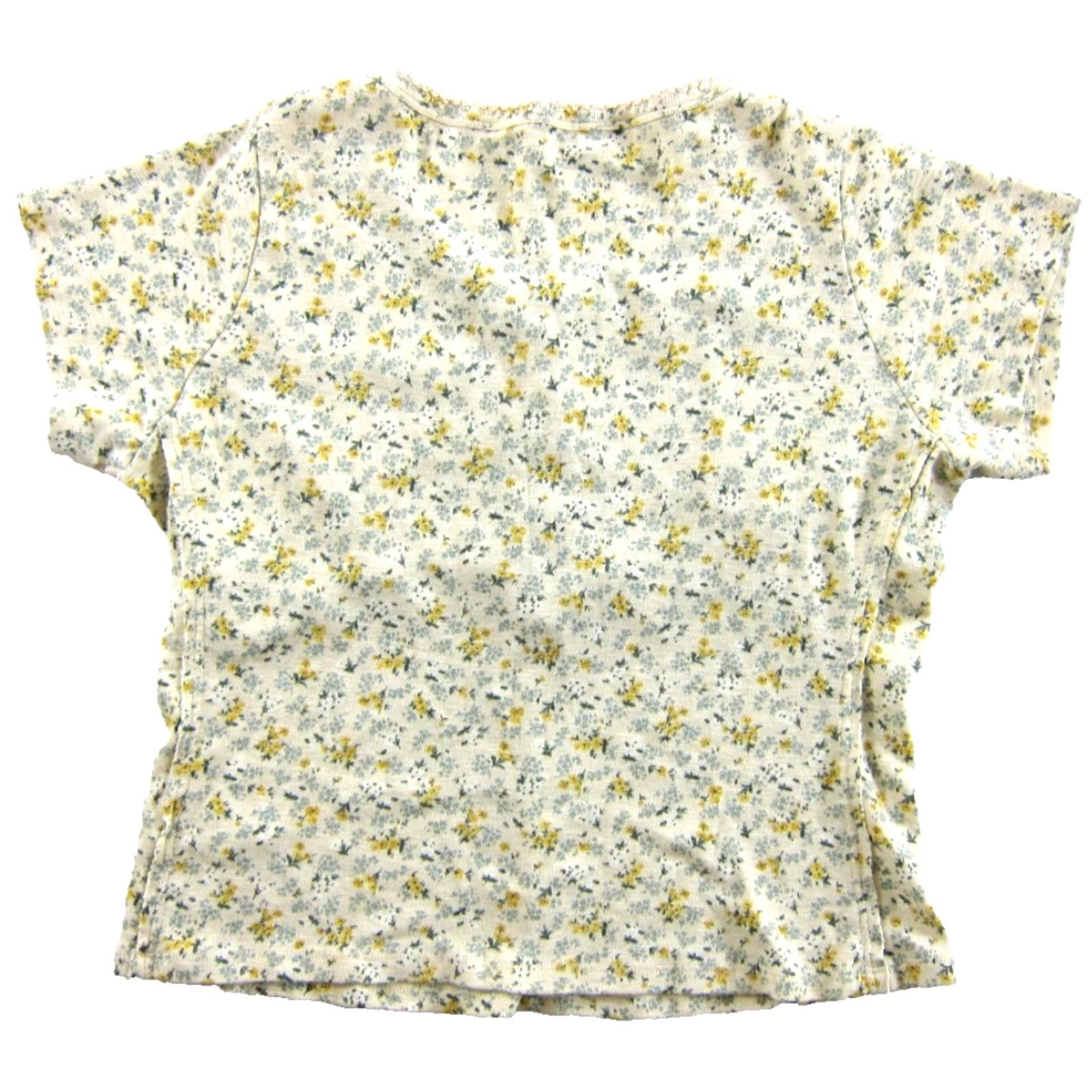 Lucky Brand Lucky Brand Yellow Green Yellow Floral Jersey Knit Short Sleeve Top Blouse XL Size XL / US 12-14 / IT 48-50 - 2 Thumbnail