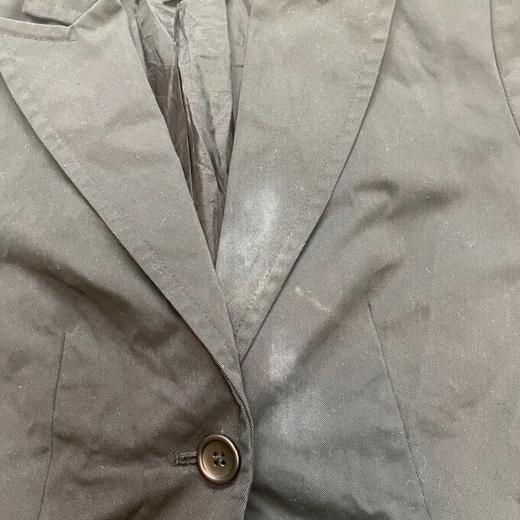 Banana Republic Banana Republic Blazer Womens 0 Black Cotton Two Button Minimalist Suit Size XS / US 0-2 / IT 36-38 - 3 Thumbnail