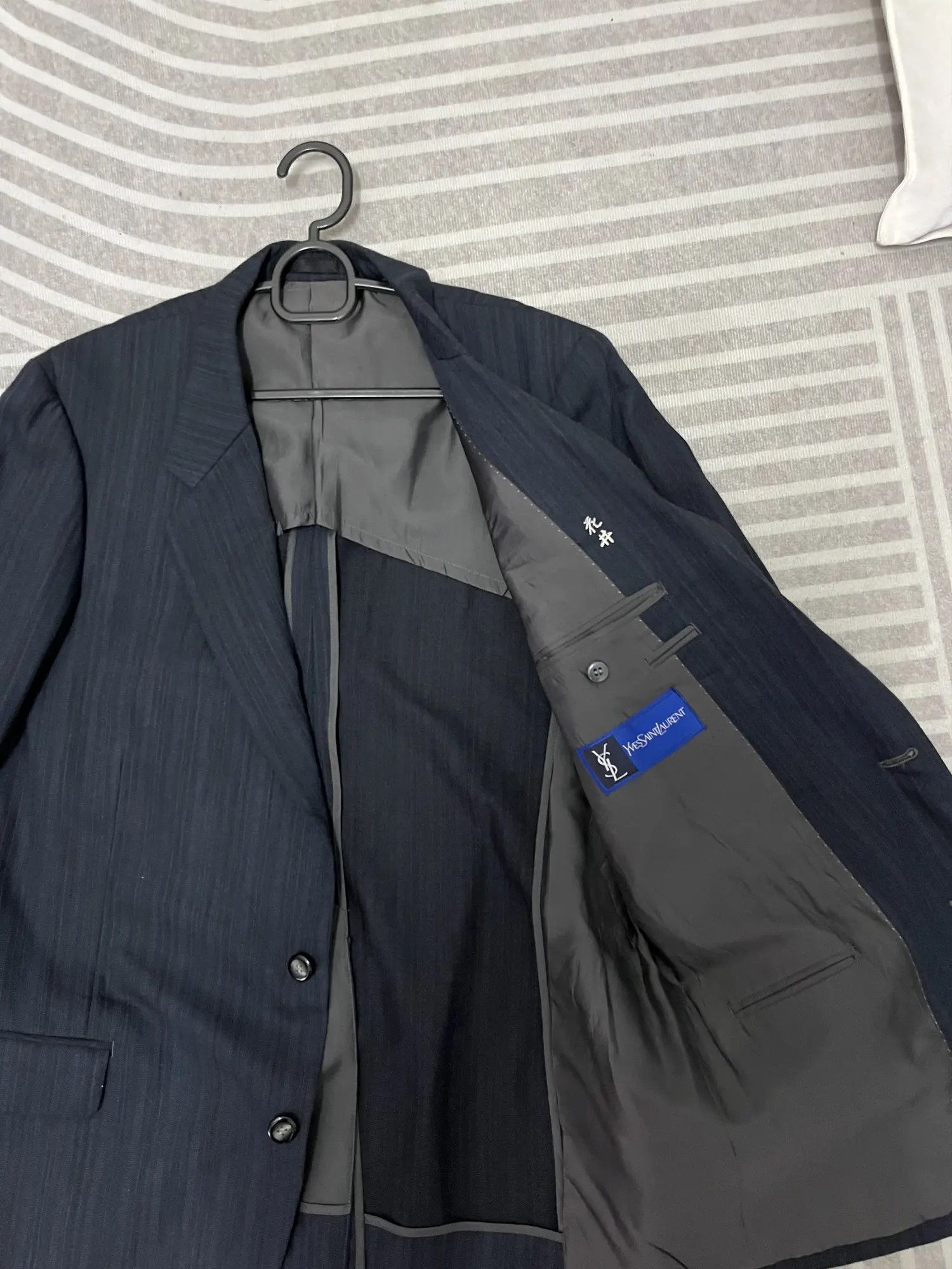 Saint Laurent Paris Saint Laurent Stripes Wool Jacket Size US L / EU 52-54 / 3 - 1 Thumbnail