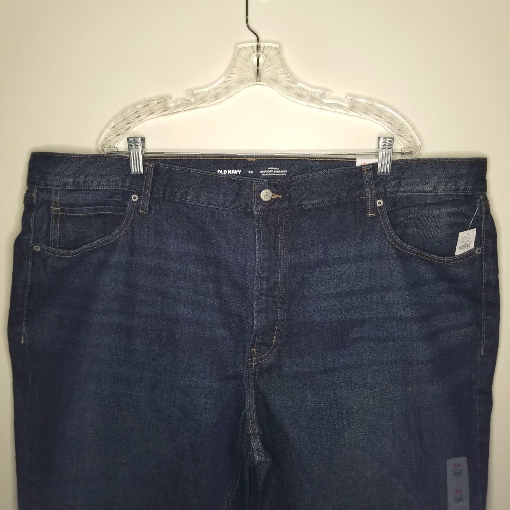 Old Navy Old Navy Jeans - Women - Plus Size 24 - Blue - High Rise Slouchy Straight Crop - 26in Inseam - Womens Size 42" / US 20 - 2 Thumbnail