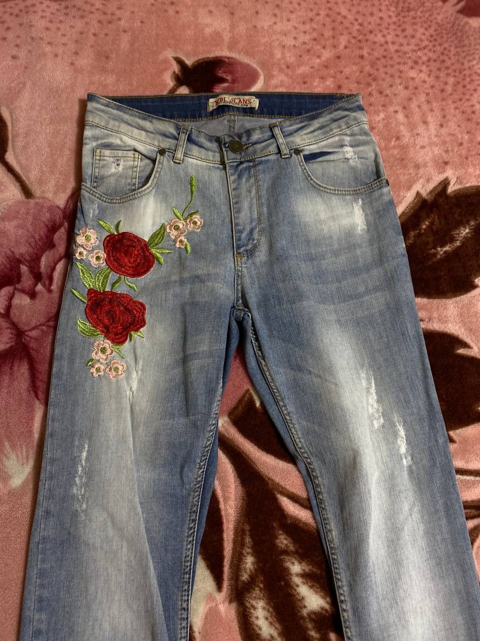 Vintage Vintage jeans flowers print crazy skinny pants Size US 28 / EU 44 - 17 Thumbnail