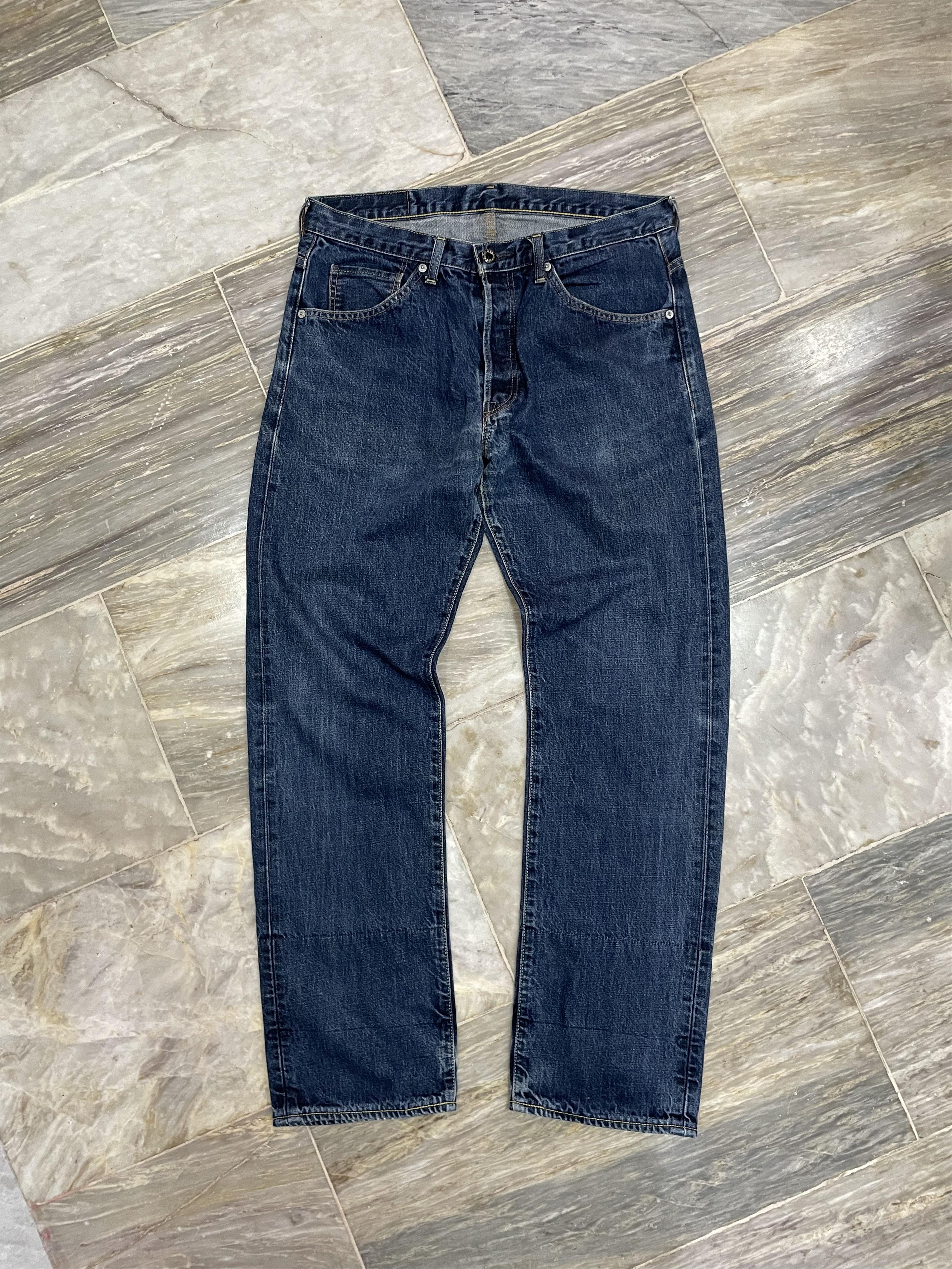 Bape Bapesta Embroidery - Monogram Fold Denim Pants Size US 35 - 8 Thumbnail