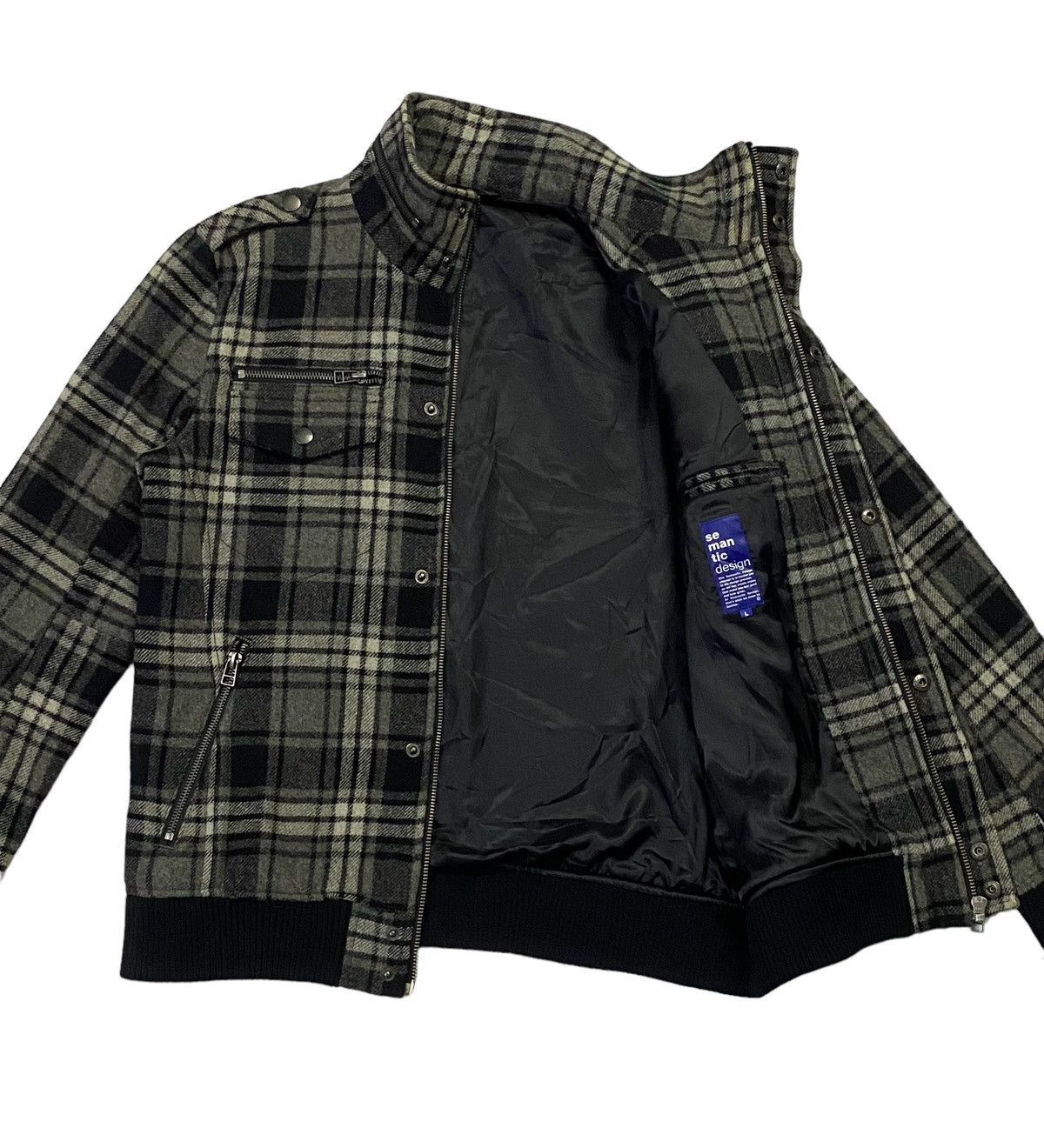 If Six Was Nine × Japanese Brand × semanticdesign SemanticDesign Checkered Wool Jacket Size US L / EU 52-54 / 3 - 22 Thumbnail
