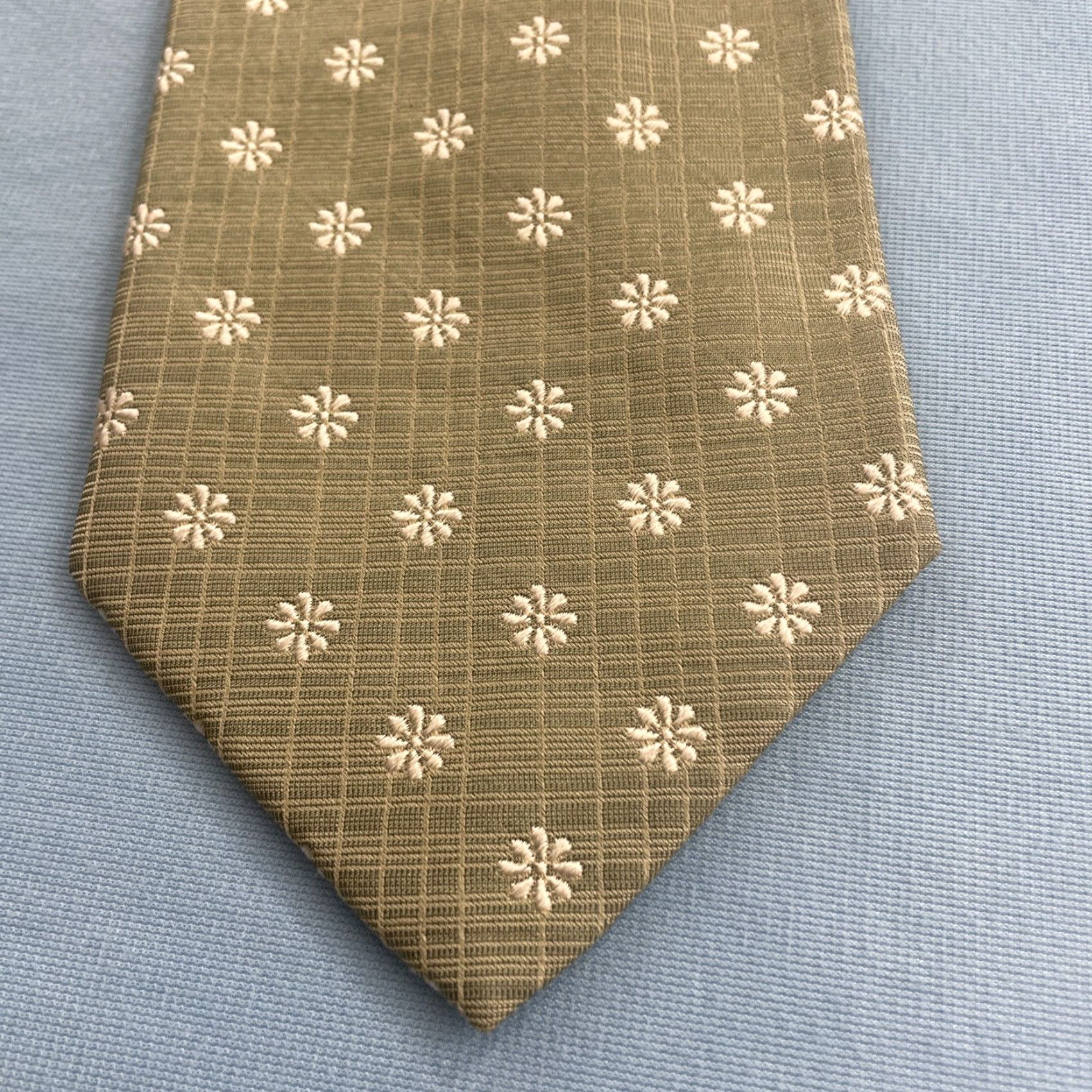 Vintage VINTAGE XMI Tie 100% Silk USA Light Green Necktie Business Formalwear 57"-60" Striped Classic Width Men Mens Size ONE SIZE - 2 Thumbnail