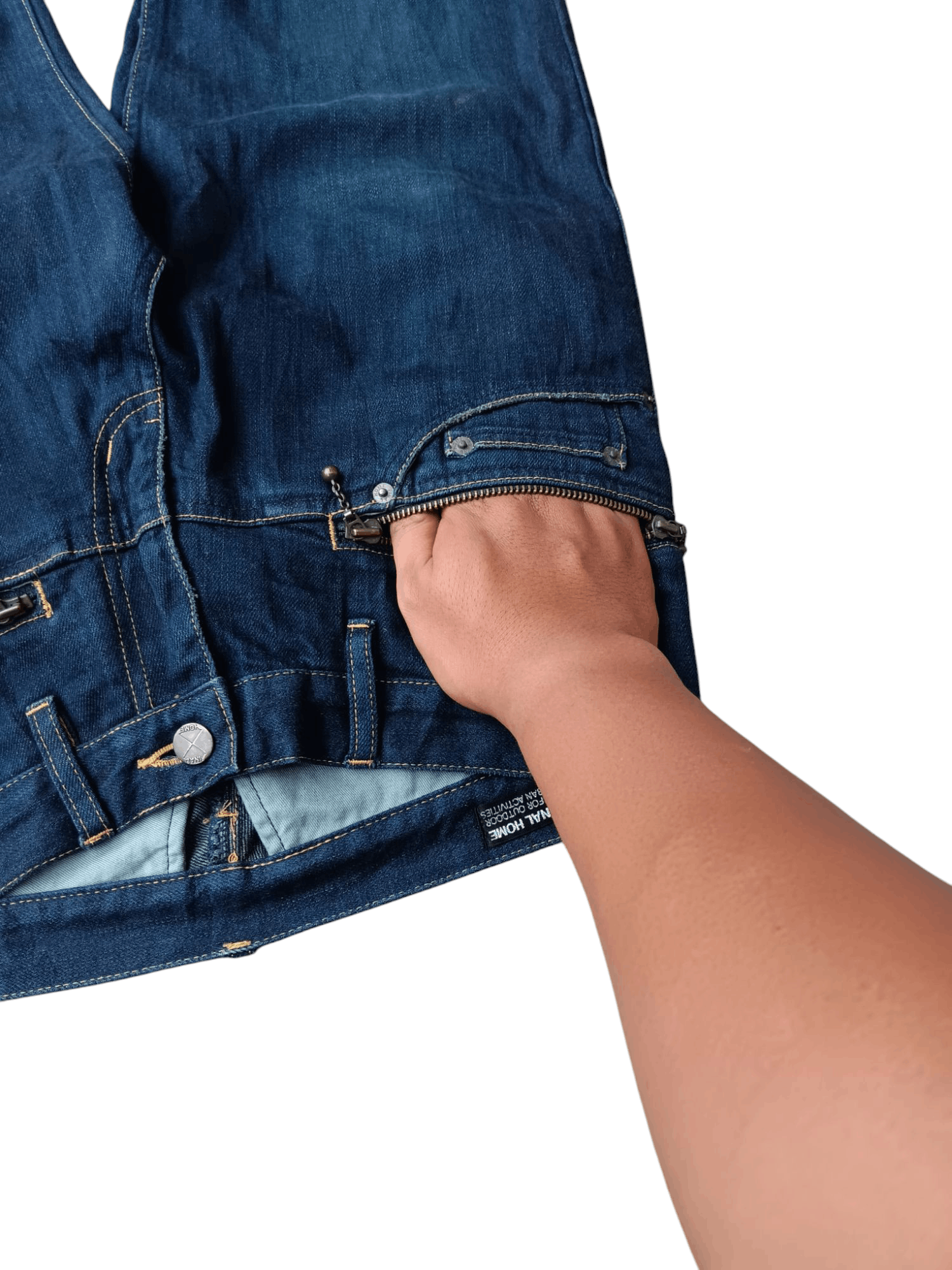 Final Home final home double pocket zipper denim pants Size US 32 / EU 48 - 6 Thumbnail