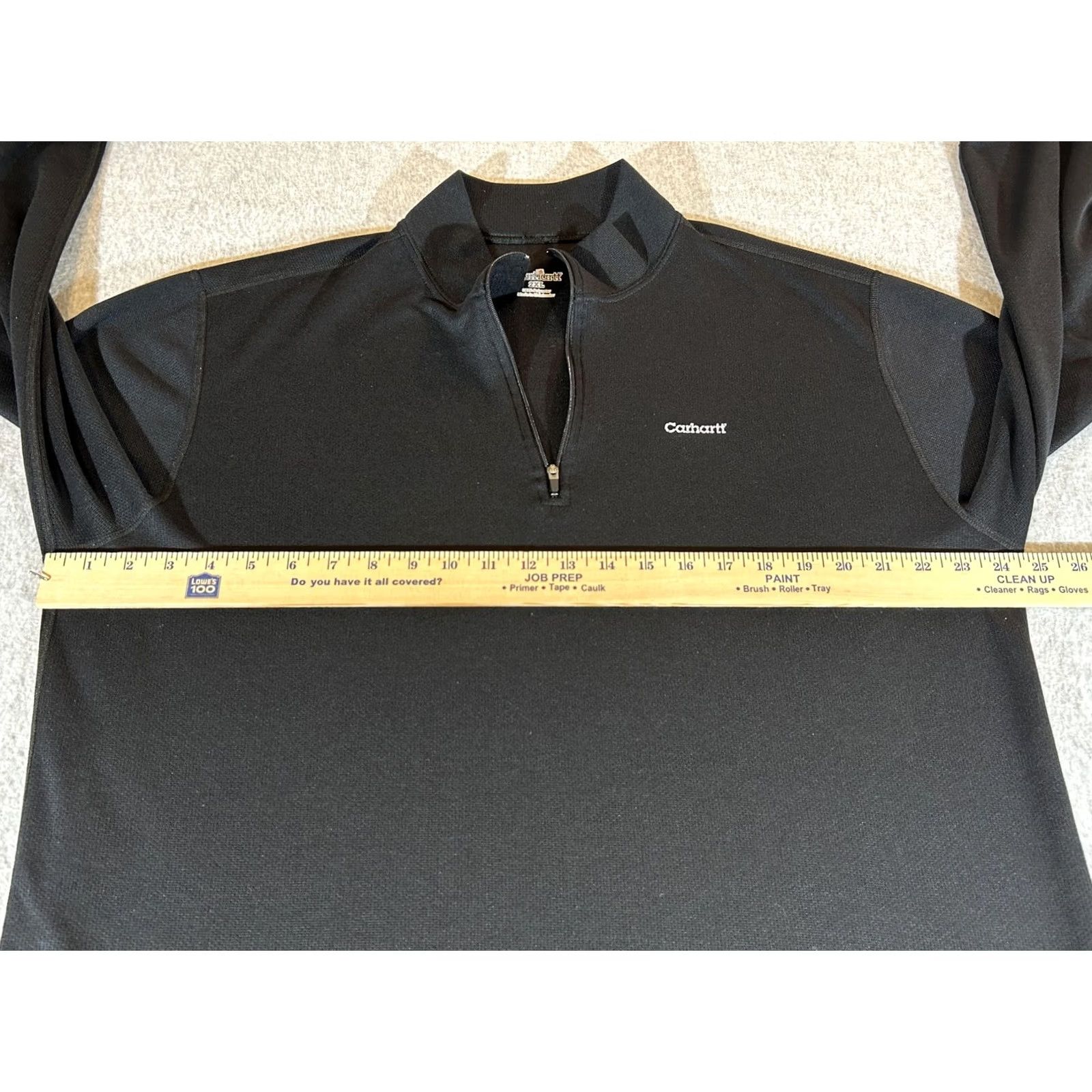 Carhartt VINTAGE Carhartt Pullover Mens 2XL 1/4 Zip Midweight Thermal Shirt Work Dry Workwear XXL Black Long Sleeve Mock Neck 100% Polyester Mens Size US XXL / EU 58 / 5 - 3 Thumbnail