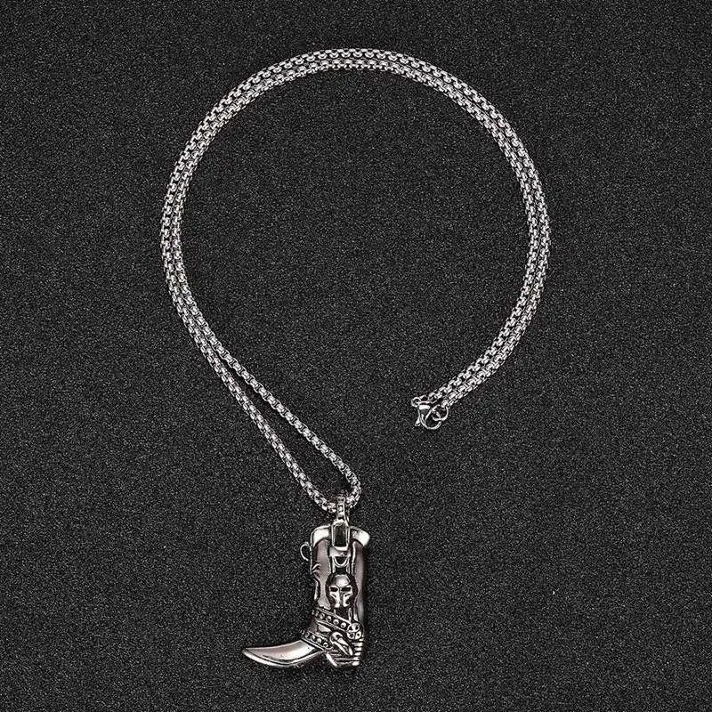 Jewelry Cowboy Boots Skull Pendants Necklaces Size ONE SIZE - 2 Thumbnail