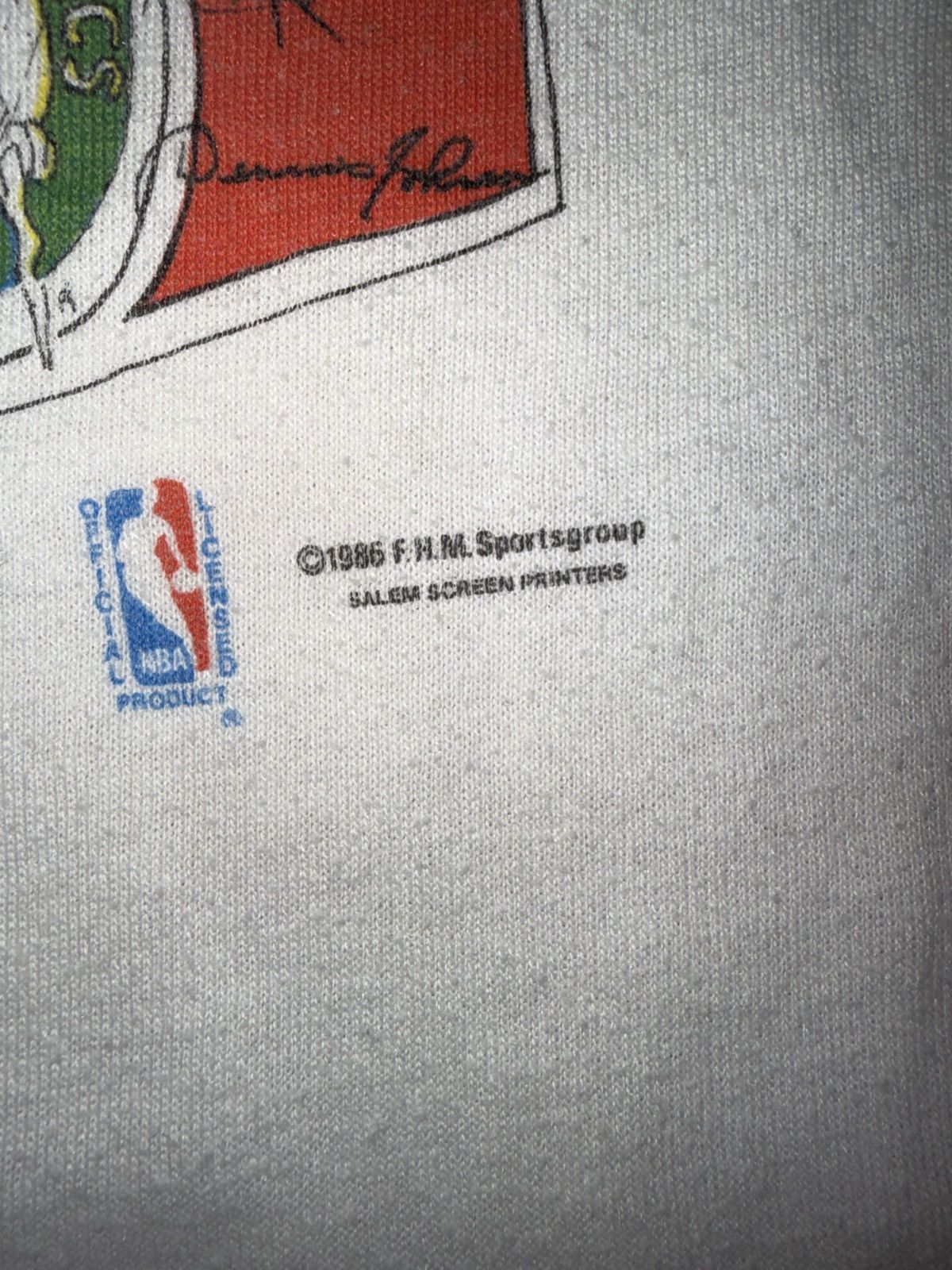 Salem Sportswear Vintage 80’s Boston Celtics Best Six Pack Caricature T-Shirt Size US S / EU 44-46 / 1 - 4 Thumbnail