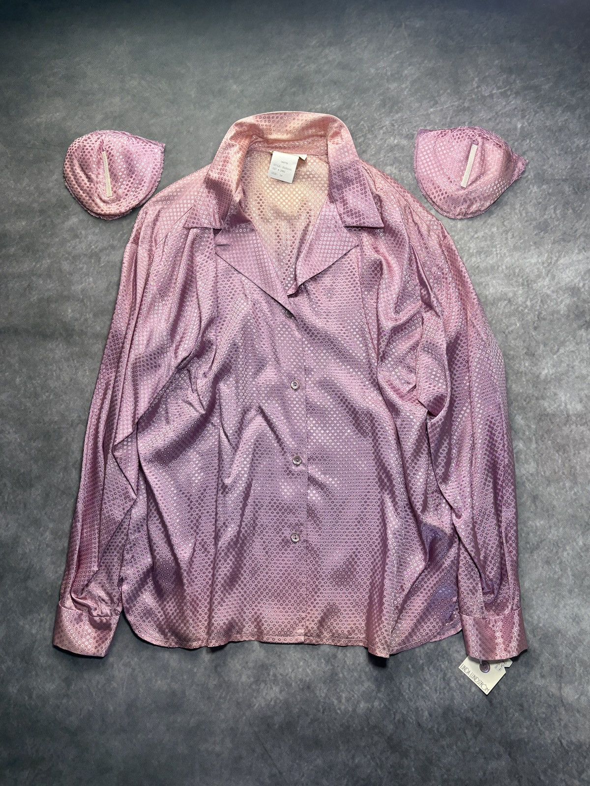 Vintage 1980s Linda Lundstrum Shirt Vintage Ombre Gradient Disco 70s Size US S / EU 44-46 / 1 - 1 Thumbnail