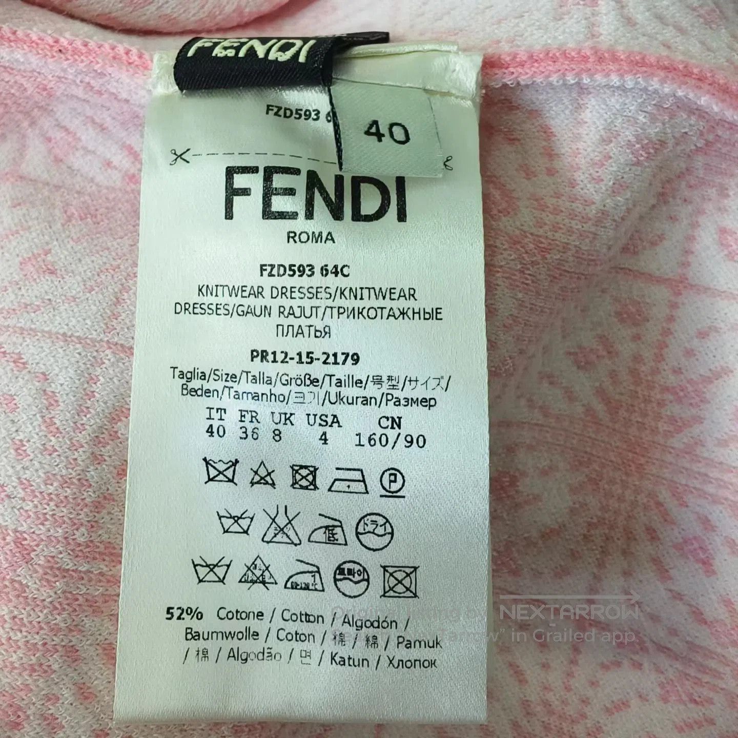 Fendi FENDI Pink floral dress| Size S / US 4 / IT 40 - 4 Thumbnail