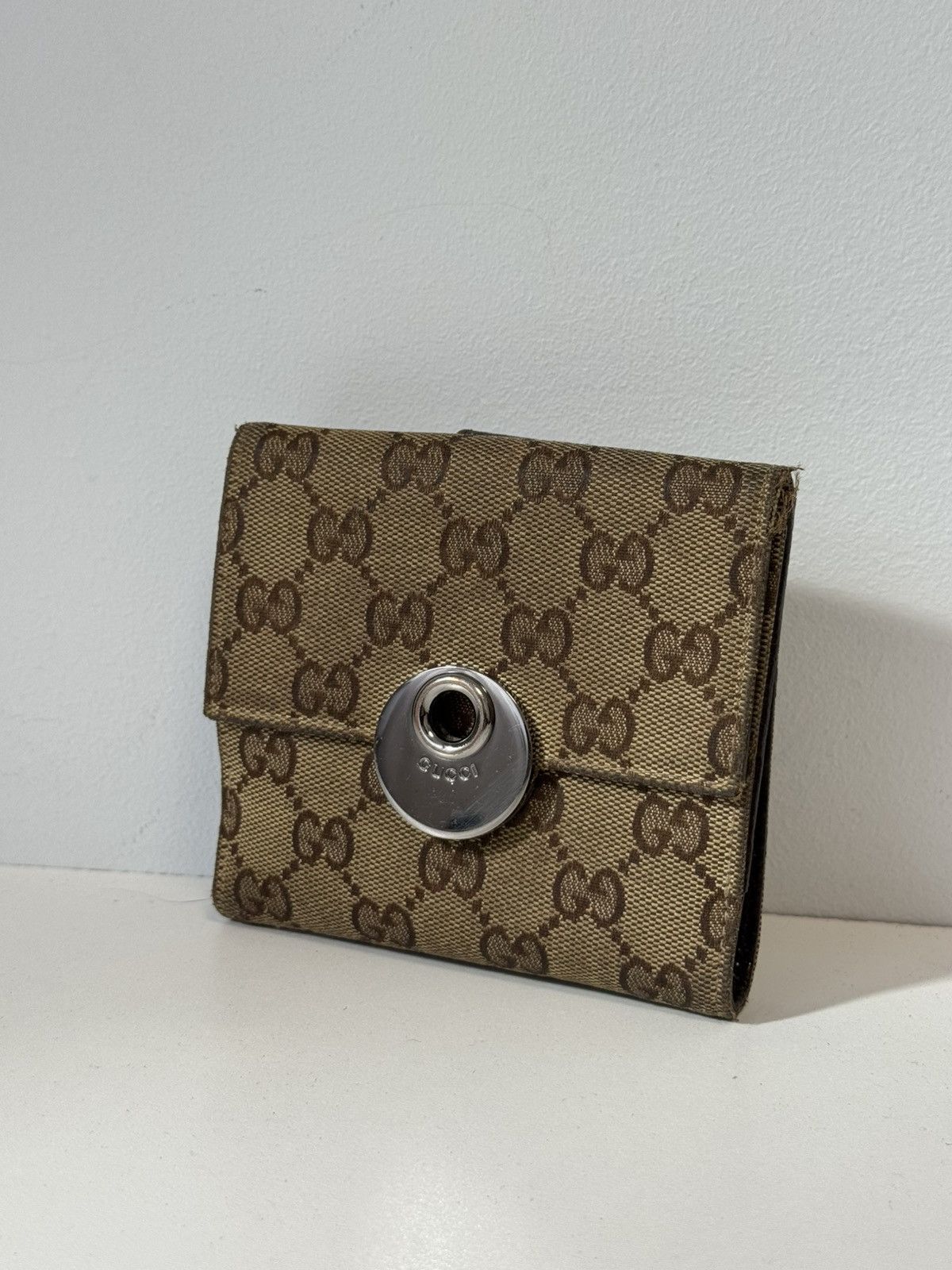 Gucci Authentic, Gucci Brown Mono Canvas Compact Bi-fold Size ONE SIZE - 1 Thumbnail