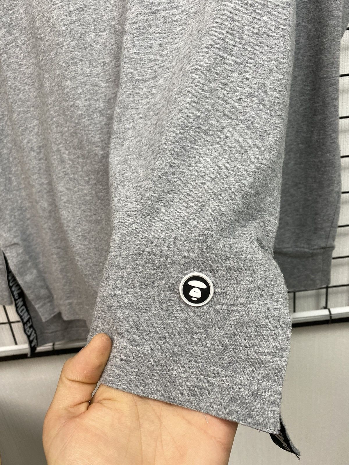 Aape × Japanese Brand Aape Long Sleeve Tee Men’s S Grey By A Bathing Ape T shirt Size US S / EU 44-46 / 1 - 6 Thumbnail
