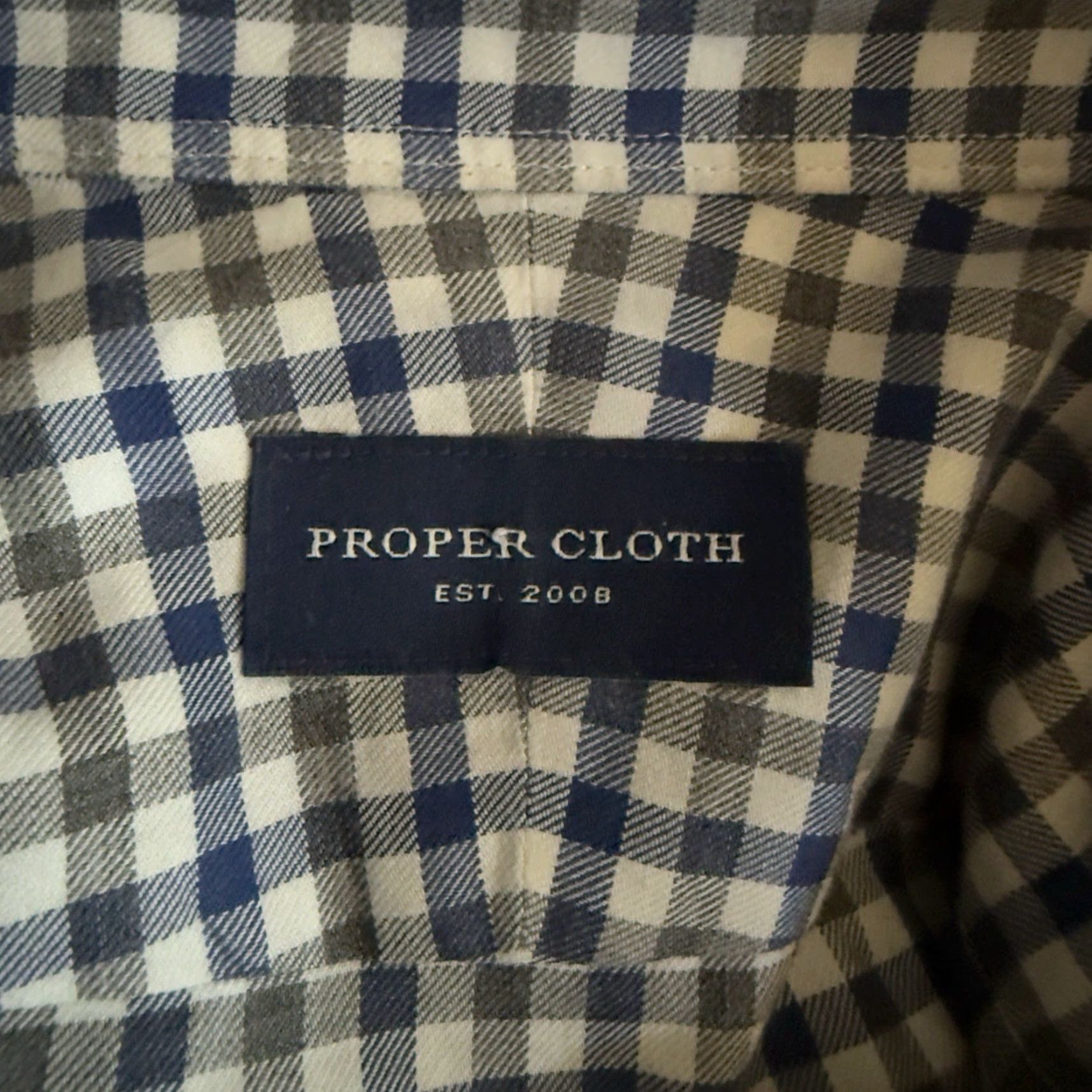 Proper Cloth PROPER CLOTH SHIRT Checkered Long Sleeve Button-Down Men L Multicolor Pattern Mens Shirt Size US L / EU 52-54 / 3 - 4 Thumbnail