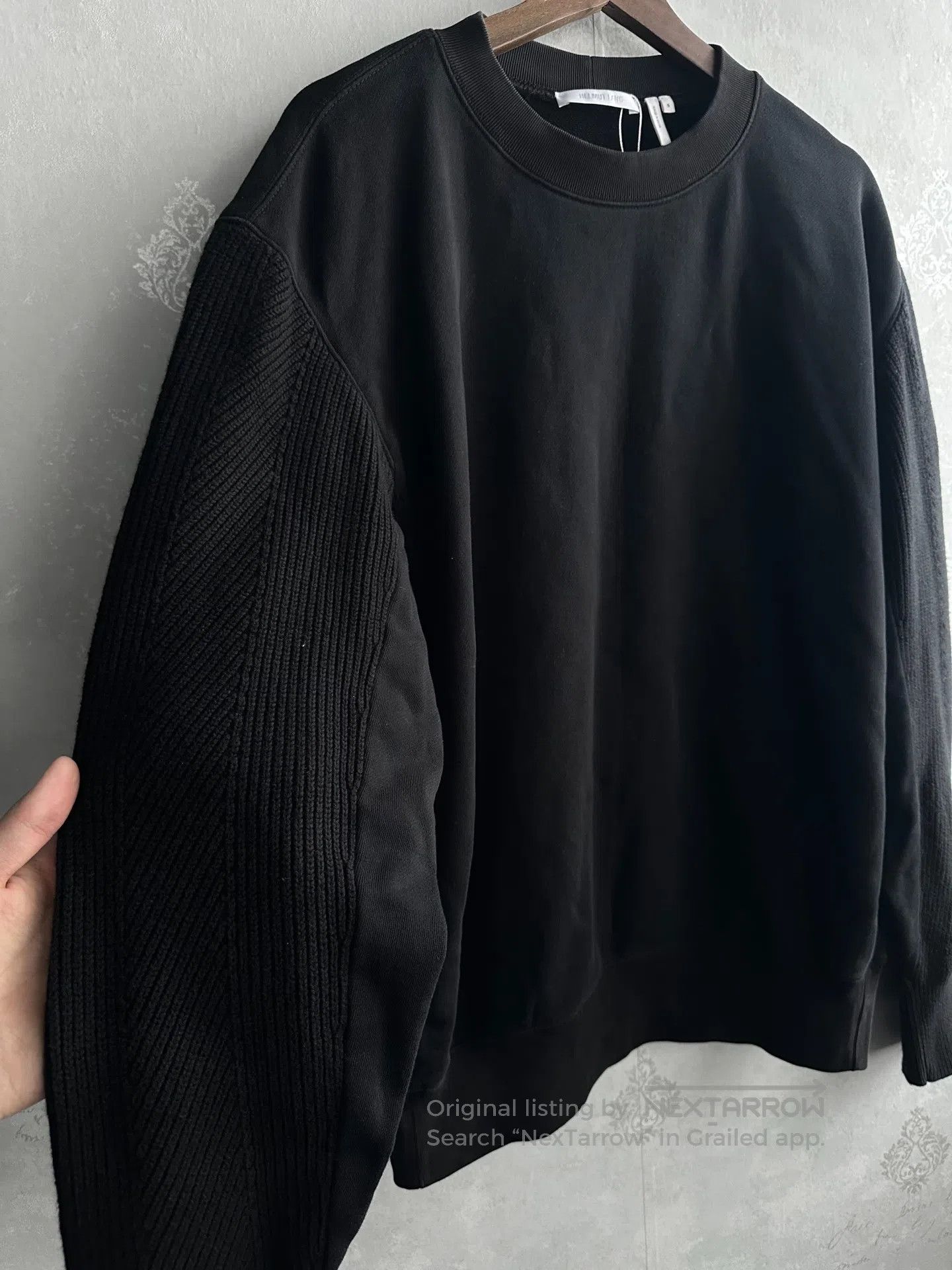 Helmut Lang HELMUT LANG Threaded spliced sleeve hoodie| Size US S / EU 44-46 / 1 - 3 Thumbnail