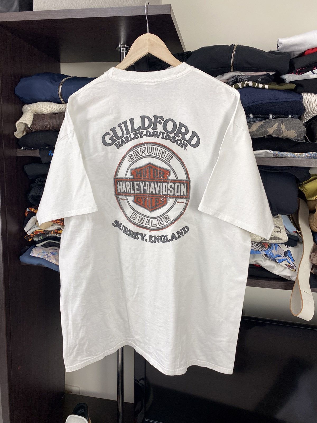 Harley Davidson × Vintage Vintage Harley Davidson 00s Guildford Graphic Tee Size US XXL / EU 58 / 5 - 5 Thumbnail