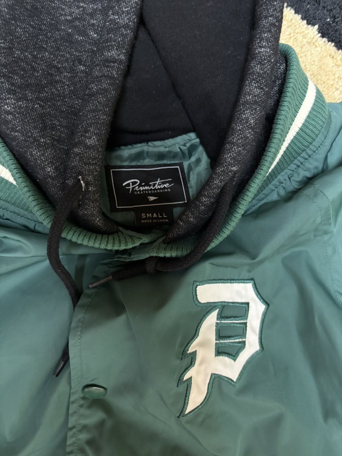 Primitive × Vintage Vintage Primitive Skateboards Two-Fer Green Varsity Jacket Size US S / EU 44-46 / 1 - 3 Thumbnail