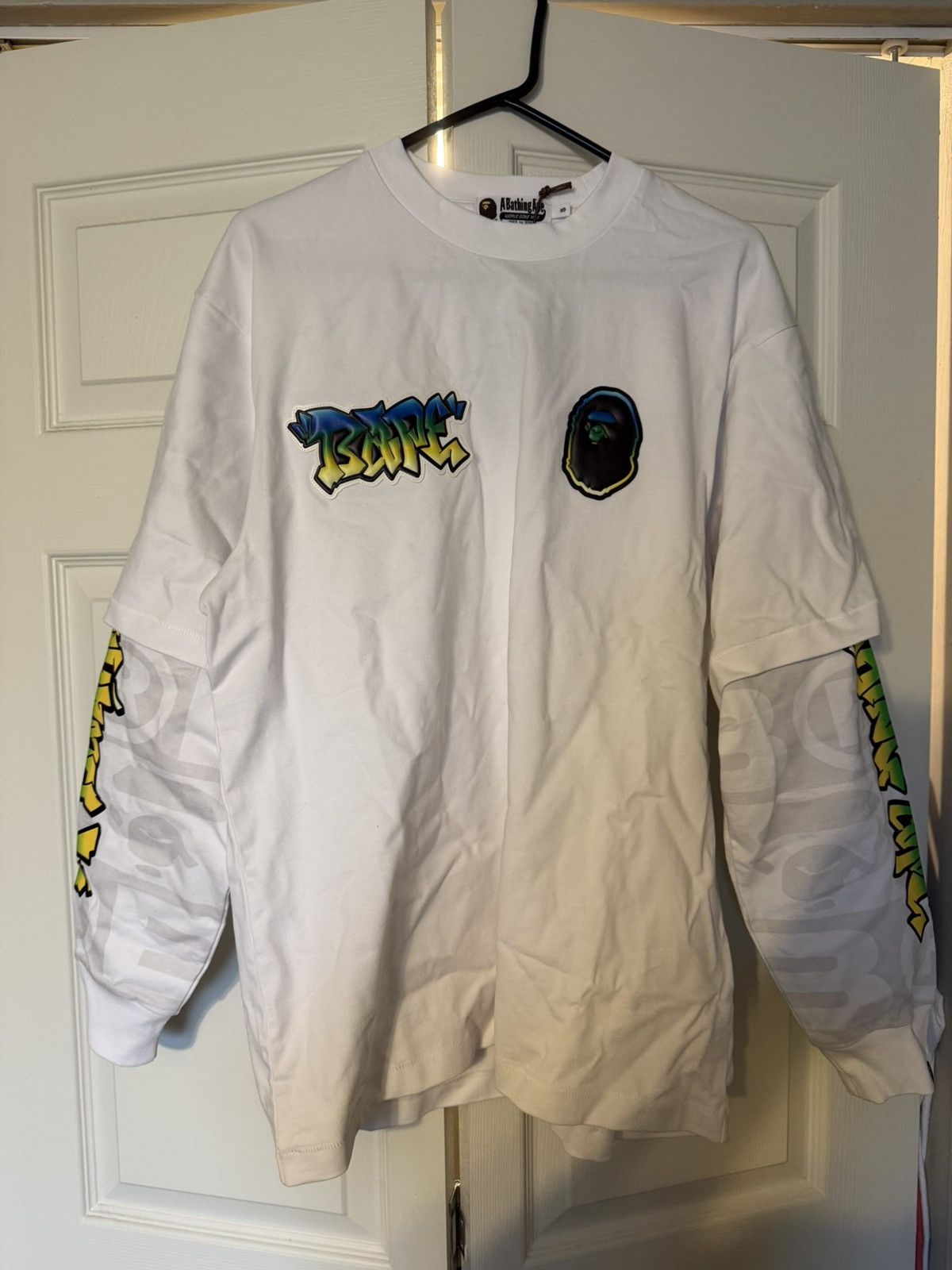 Bape BAPE Lux Sport Pattern Oversized Double Long Sleeve Tee Size US S / EU 44-46 / 1 - 1 Thumbnail
