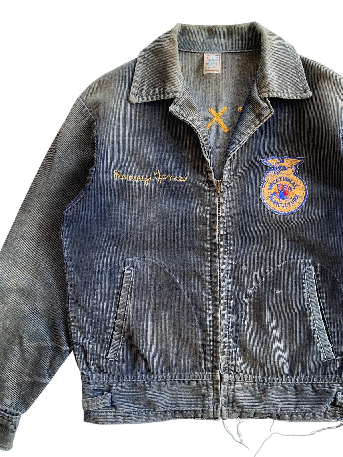 Vintage 70s FFA Texas Diboll Distressed Faded Jacket Size US S / EU 44-46 / 1 - 6 Thumbnail