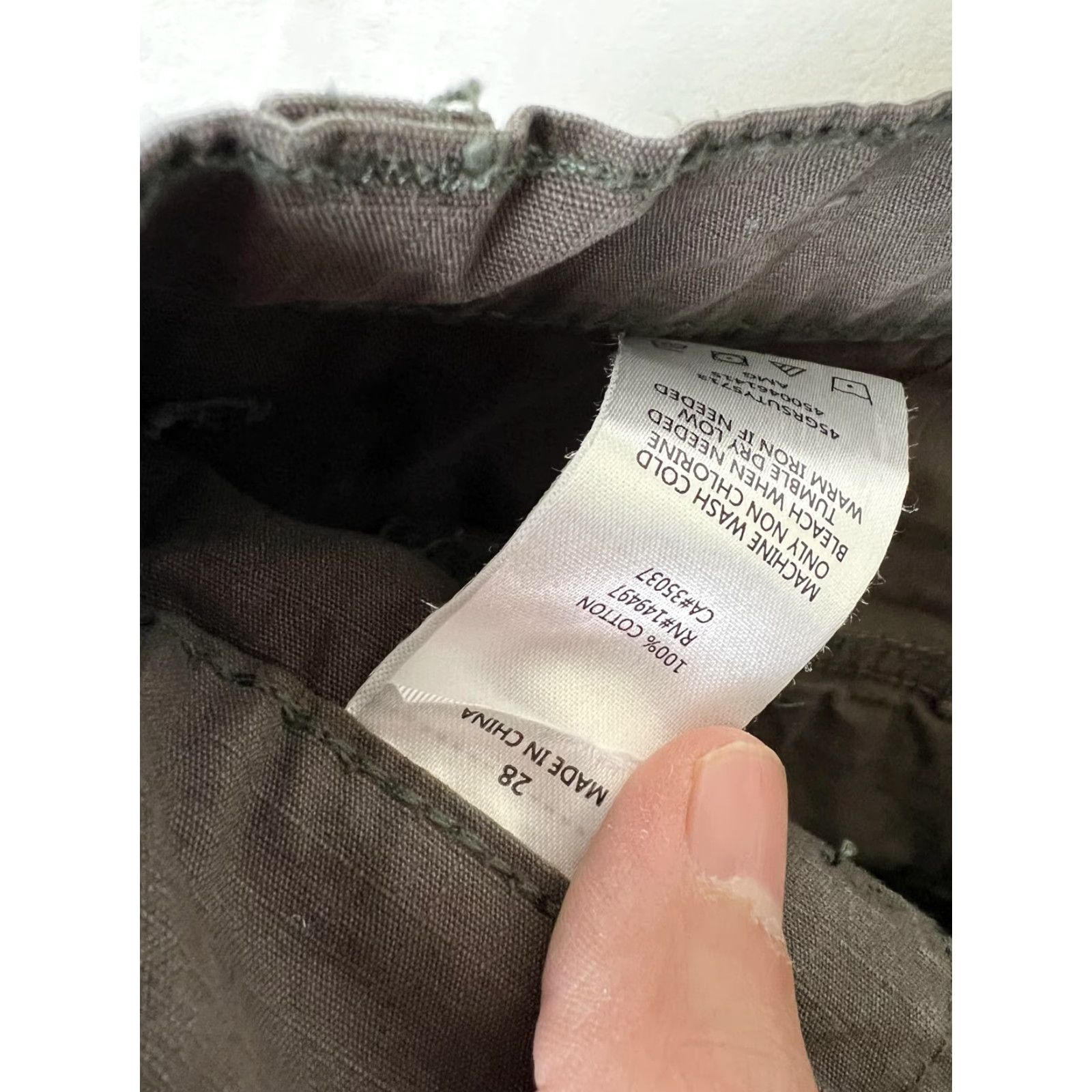Vintage Joe's Pants Women's 28 Green Twill Chino Straight Leg Casual Ripstop Size 28" / US 6 / IT 42 - 4 Thumbnail