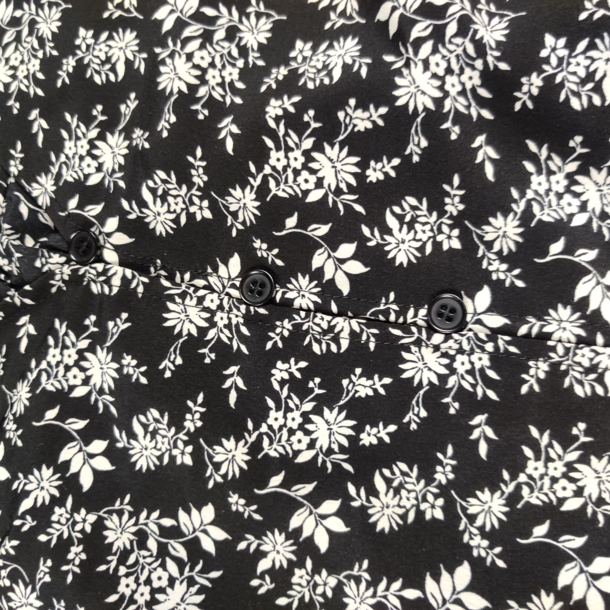 Other Sandy & Sid Floral Fairy Grunge Top M Black Button Up Whimsy Size M / US 6-8 / IT 42-44 - 4 Thumbnail