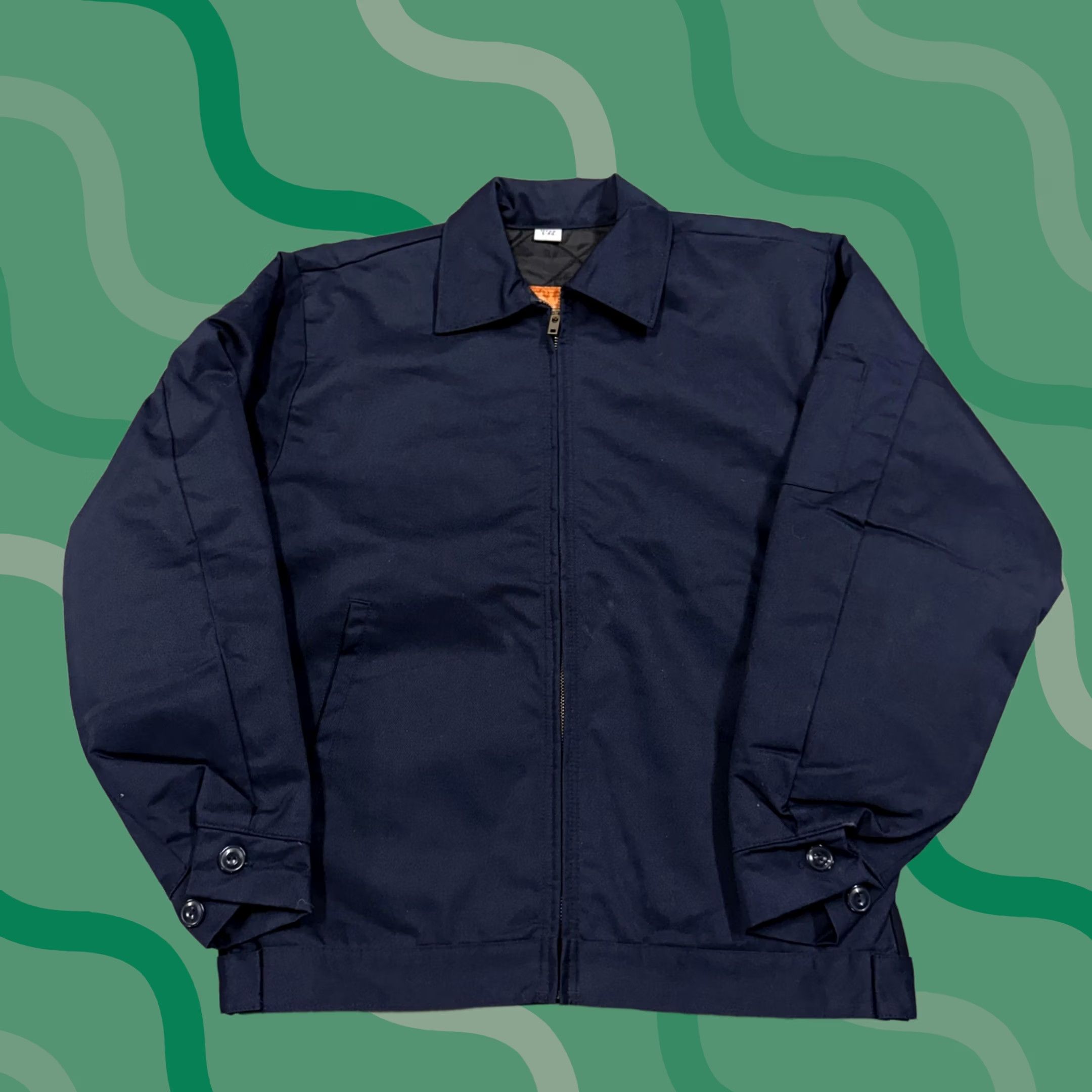Vintage Work Jacket Mens S Blue Insulated Quilted Lined Waterproof Windbreaker MJ22 Jacket/Casual Workwear Size US S / EU 44-46 / 1 - 1 Thumbnail