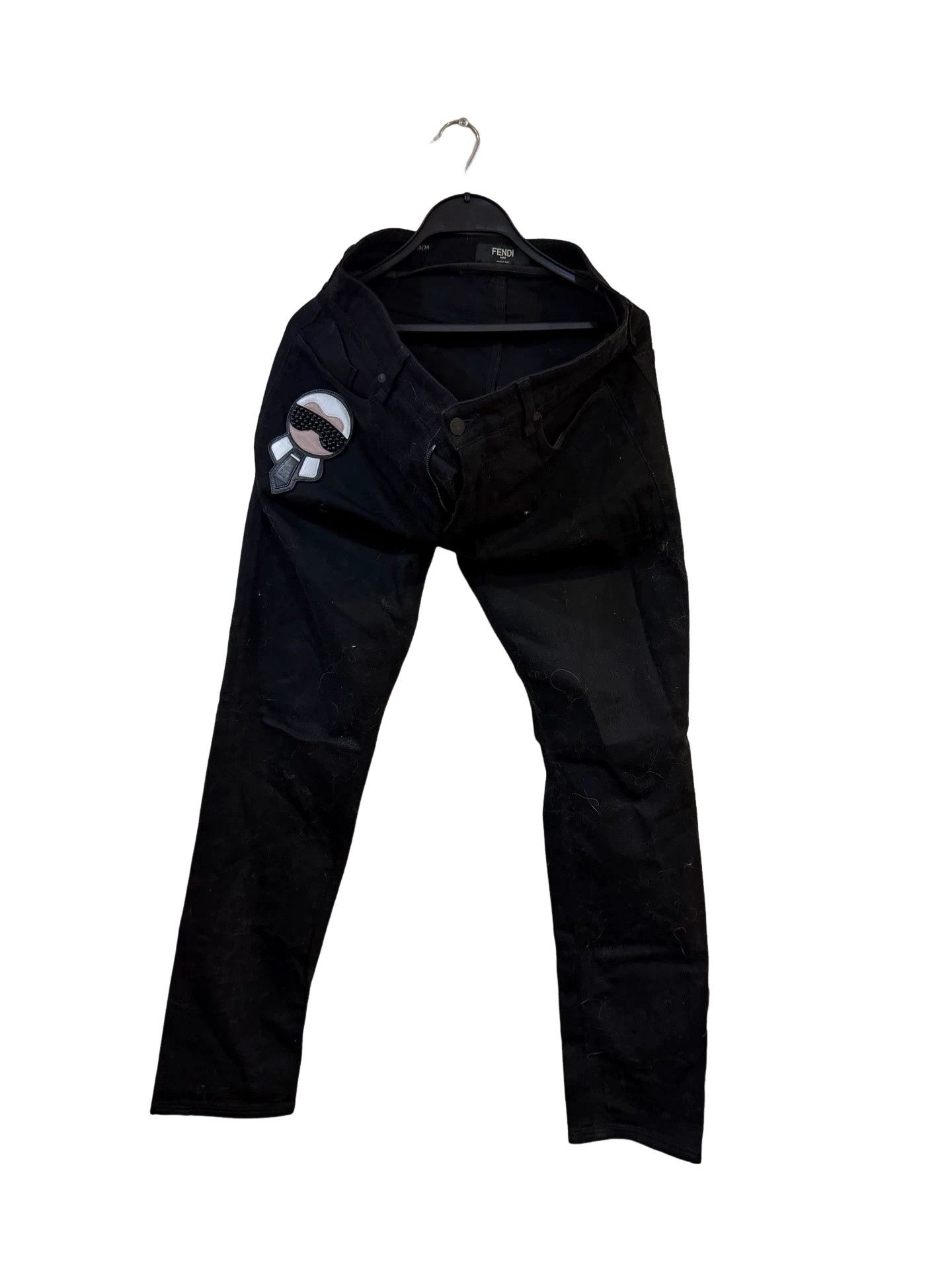 Fendi Fendi Bag Bug Patch Denim Jeans Size 35 Size US 35 - 1 Thumbnail