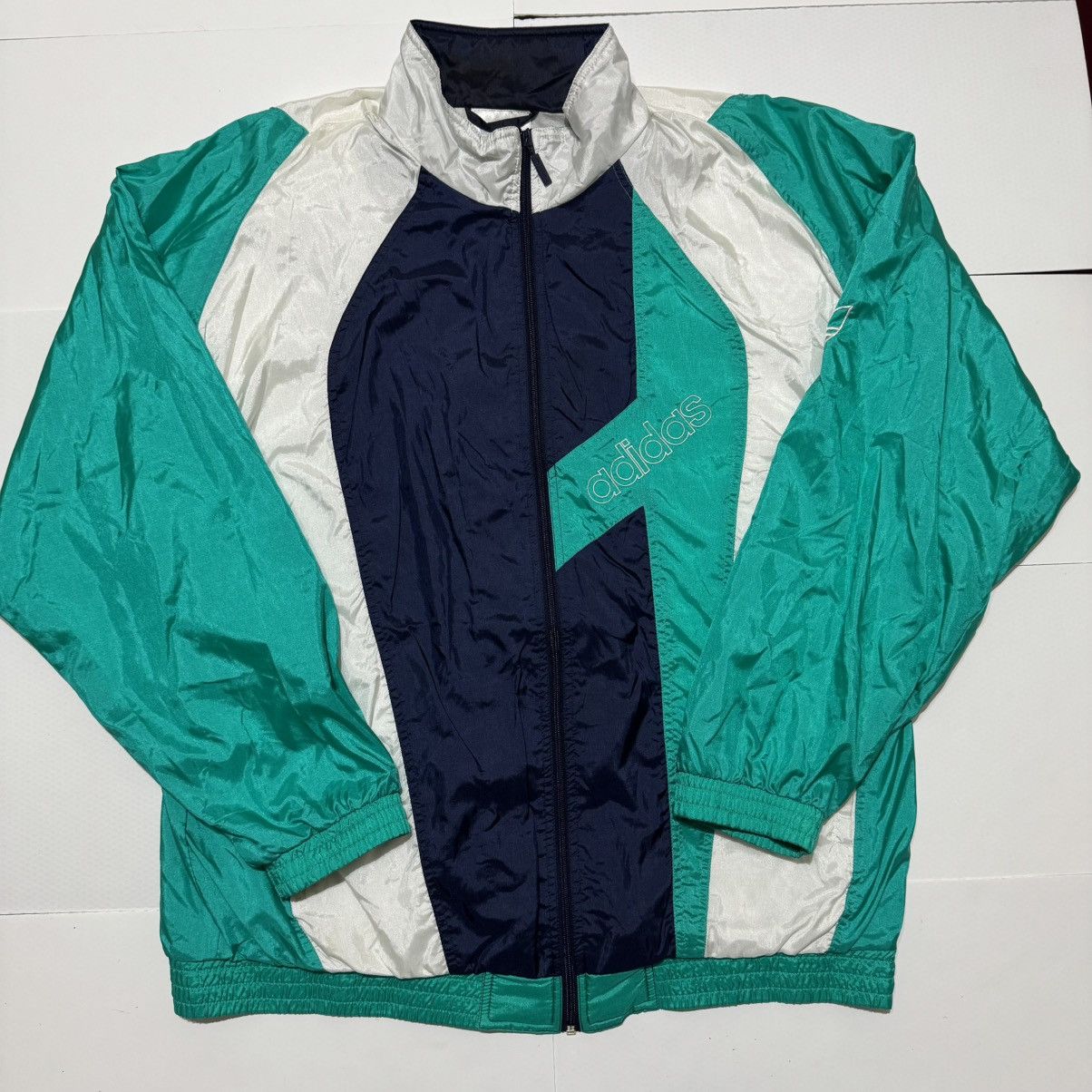 Adidas × Vintage Adidas Vintage Windbreaker Track Top Jacket 90’s Retro Size US XL / EU 56 / 4 - 1 Thumbnail