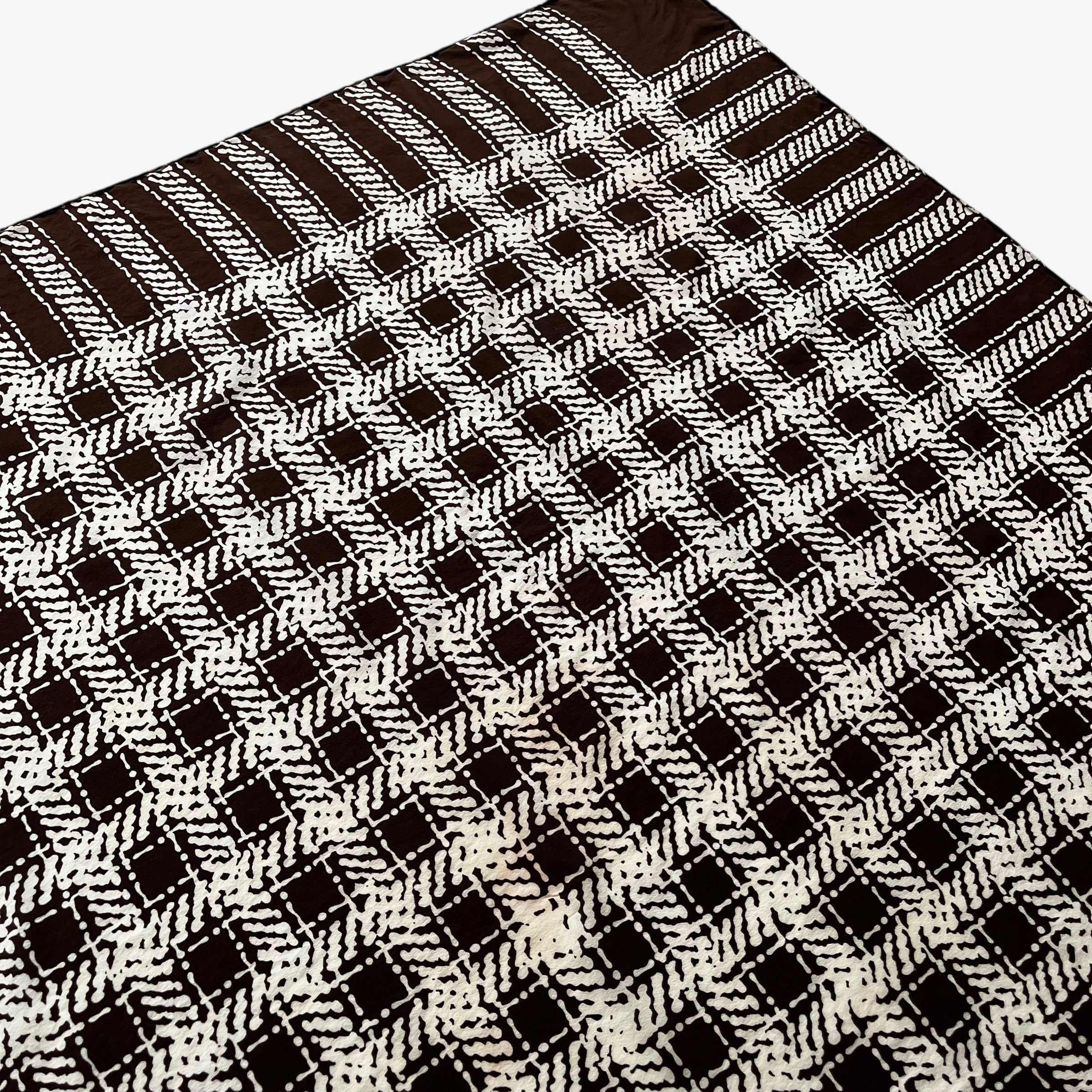 Yves Saint Laurent Vintage 80s Yves Saint Laurent YSL Checkered Silk Scarf Size ONE SIZE - 4 Thumbnail