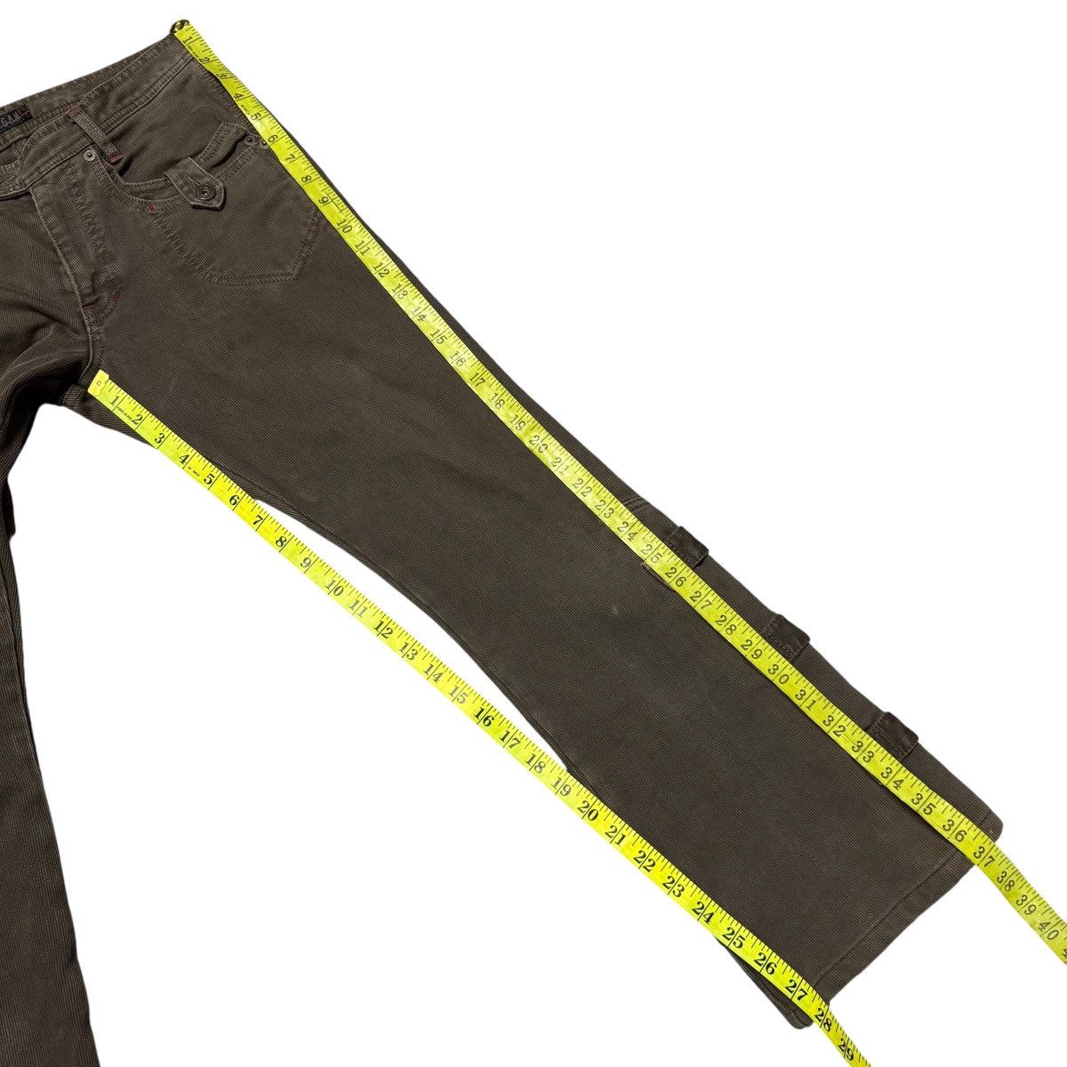 Japanese Brand Morgan Homme Brown Denim Flare Pants Size US 29 - 18 Thumbnail
