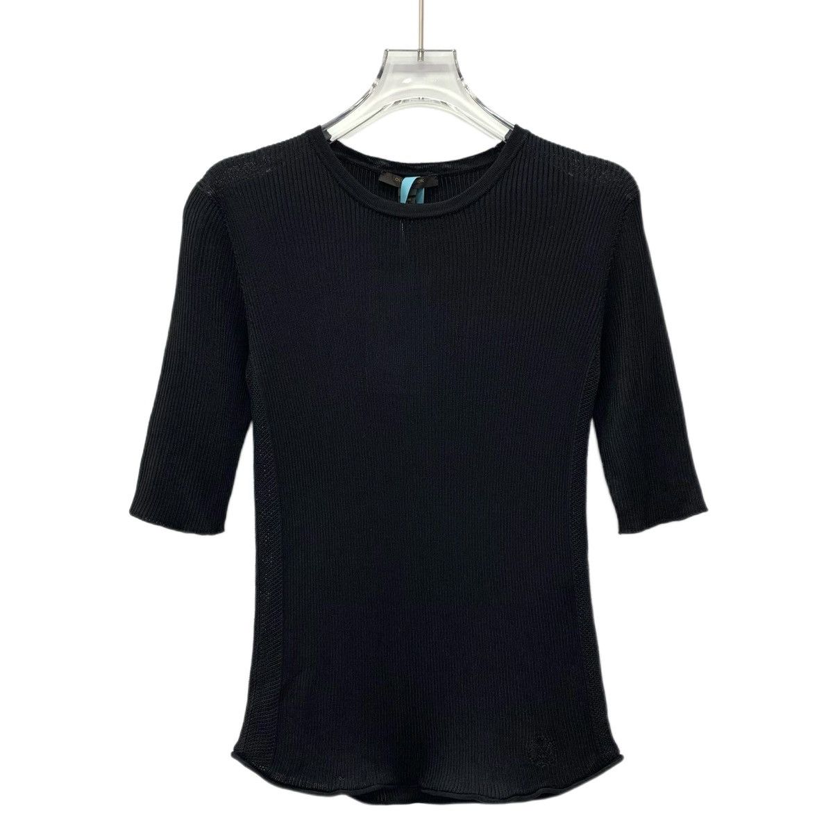 Louis Vuitton Louis Vuitton Black Mulberry Silk Half Sleeve Knit Size S / US 4 / IT 40 - 1 Thumbnail