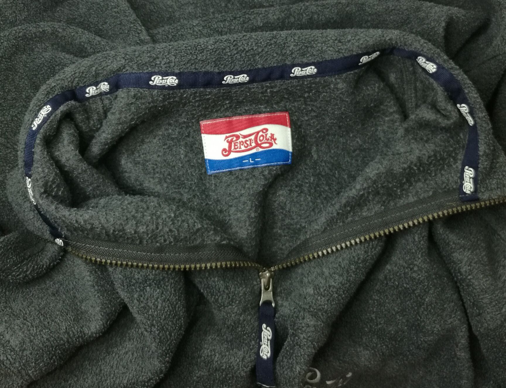 Pepsi Vintage Pepsi Cola Zipper Fleece Sweatshirt Size US XL / EU 56 / 4 - 8 Thumbnail