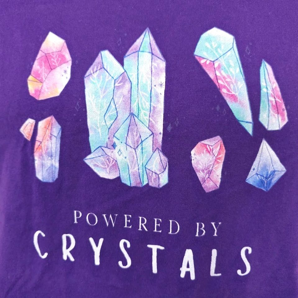 Gildan **Purple Powerd By Crystals T-Shirt Women's Size Small** User: Powered By Crystals T-Shirt Women's Size Small Purple Size S / US 4 / IT 40 - 3 Thumbnail