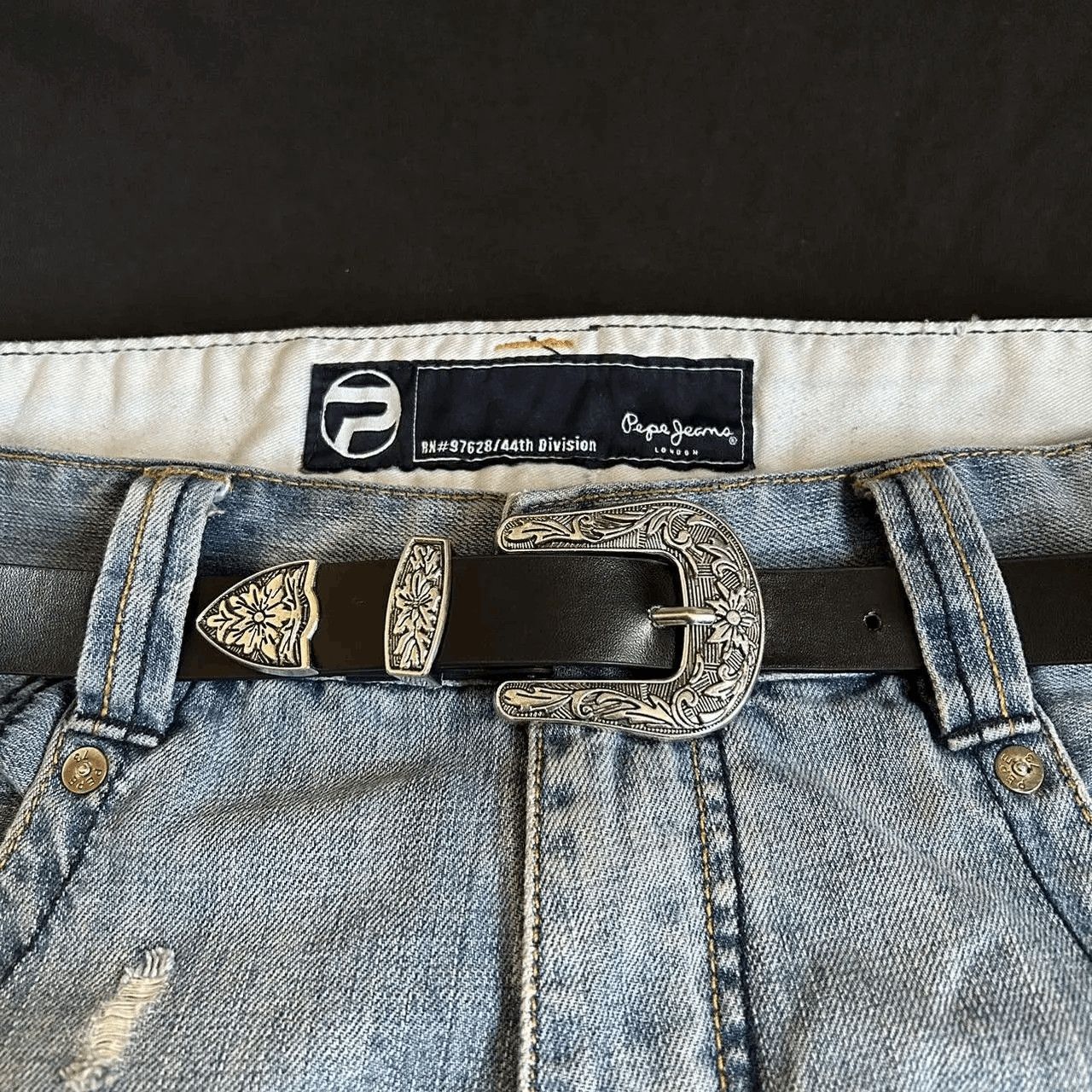 Japanese Brand Y2K 2000s Style Black Western Classic Boho Belt Size ONE SIZE - 1 Thumbnail