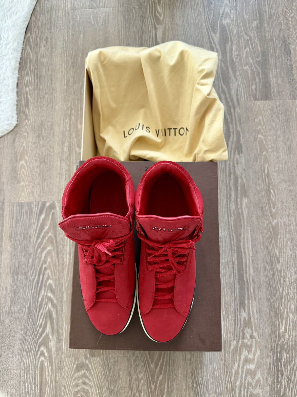 Louis Vuitton Louis Vuitton Street Light High Top Sneaker Red Size US 9 / EU 42 - 2 Thumbnail