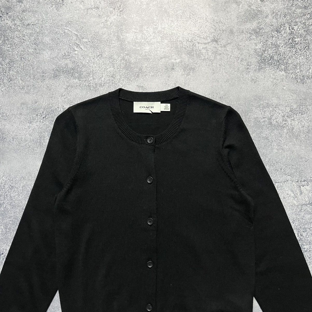 Coach × Designer Coach Black Cardigan Sweater Luxury Designer Size XXS / US 00 / IT 34 - 2 Thumbnail
