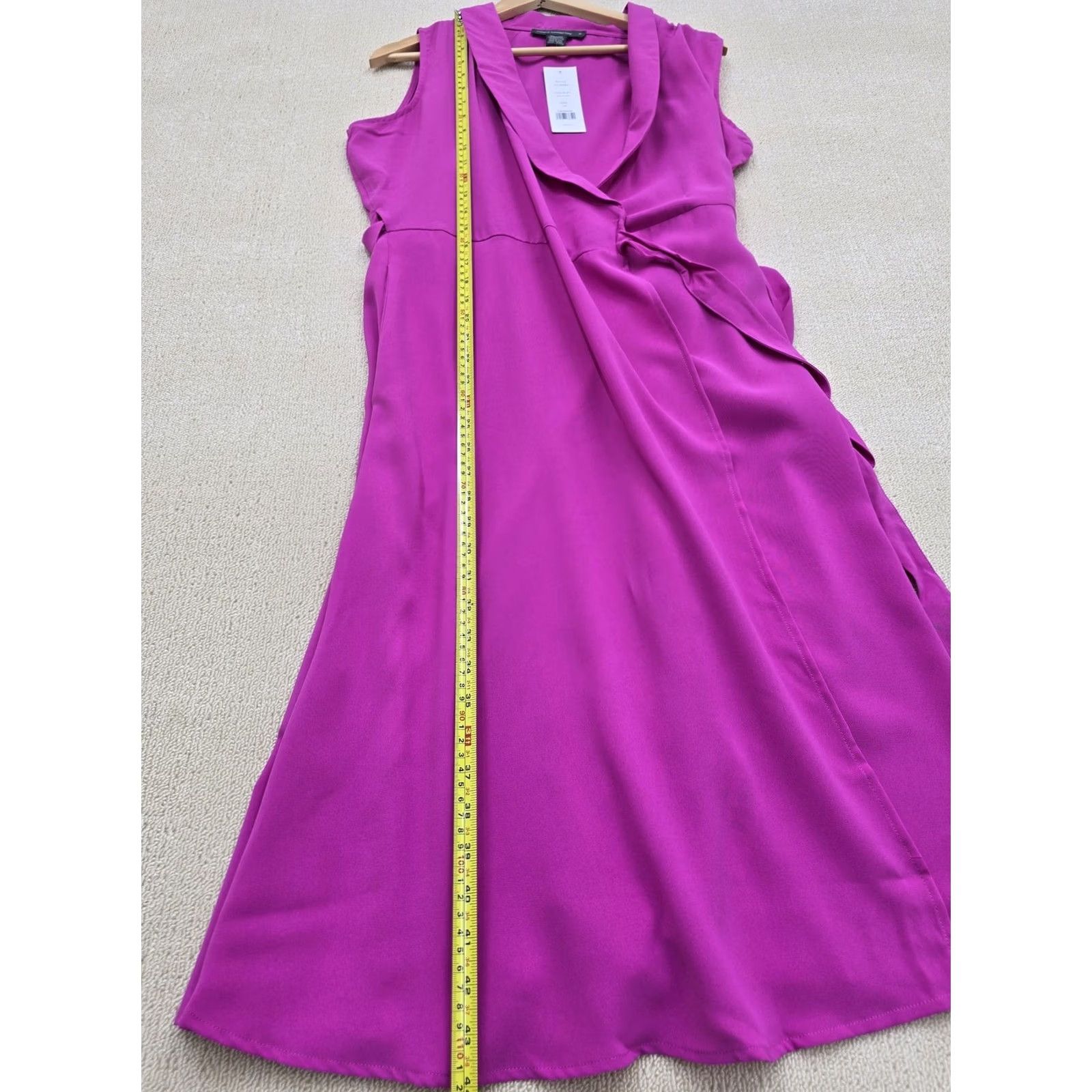 French Connection French Connection Magenta Midi Wrap Dress Size 12 Sleeveless Women’s Size XL / US 12-14 / IT 48-50 - 7 Thumbnail