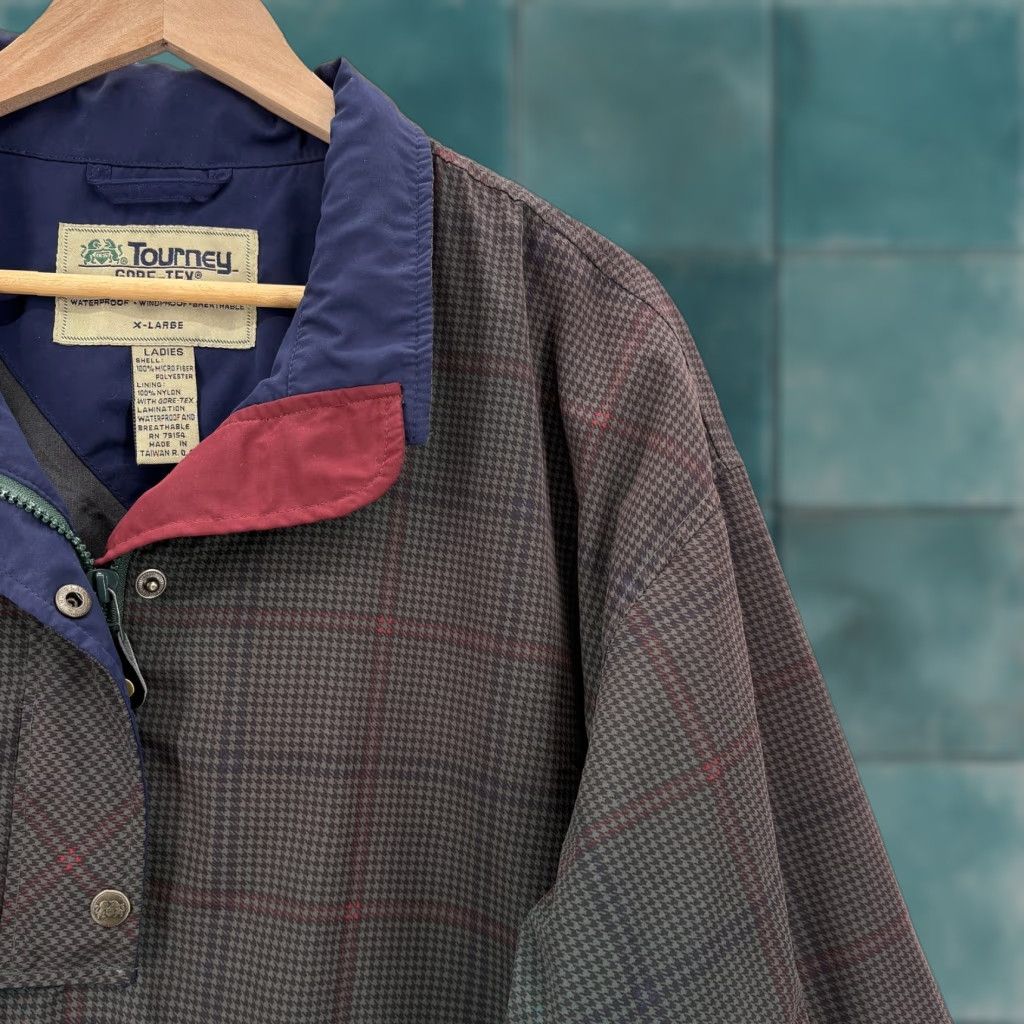 Vintage VINTAGE Tourney Gore-Tex Jacket Womens Extra Large Plaid Pullover Golf Anorak Size XL / US 12-14 / IT 48-50 - 1 Thumbnail