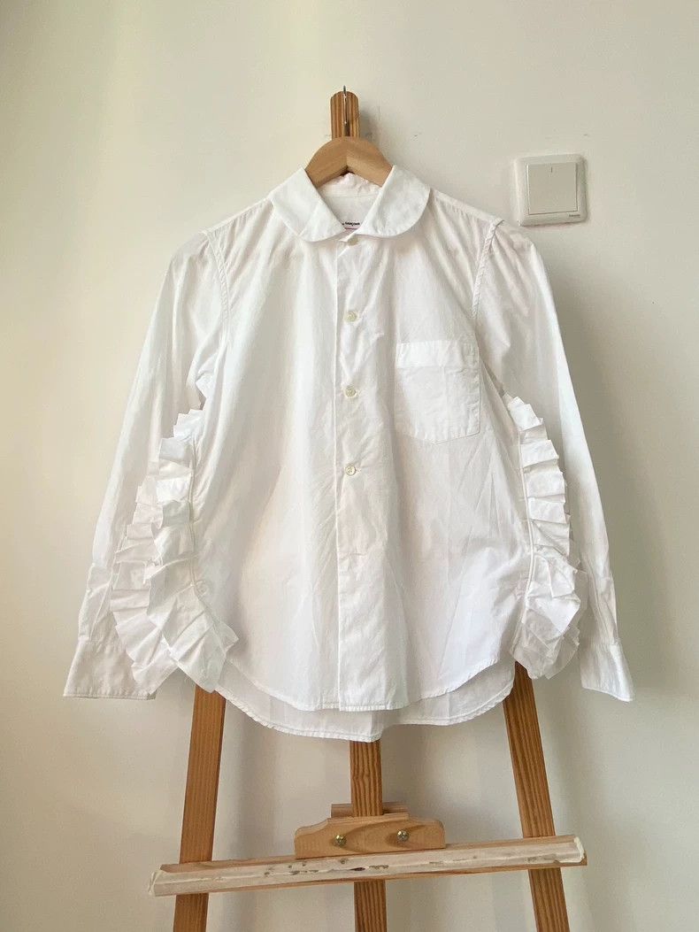 Comme des Garcons Comme Des Garcons Long Sleeve Shirt with Slit Pouched Lace Size XS / US 0-2 / IT 36-38 - 1 Thumbnail