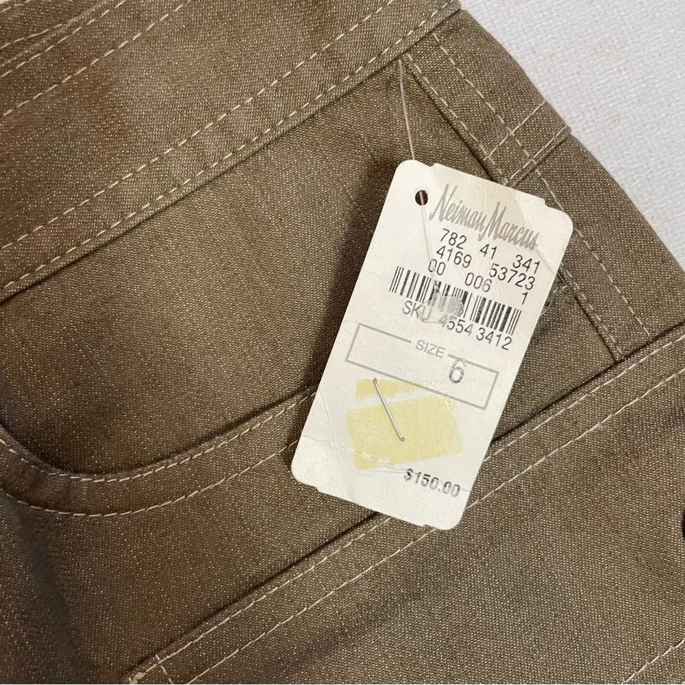 Other NWT New $150 Cynthia Steffe Tan Cotton Blend Cropped Pants Size 28" / US 6 / IT 42 - 3 Thumbnail